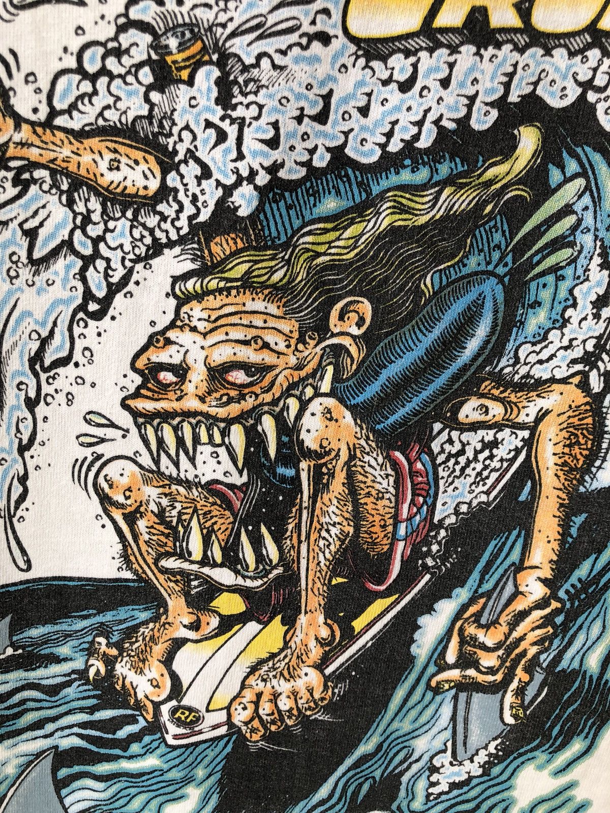Santa Cruz Skateboards × Vintage Vintage Ratfink Pipeline Crush Skateboard Rare Tee Size US L / EU 52-54 / 3 - 4 Thumbnail