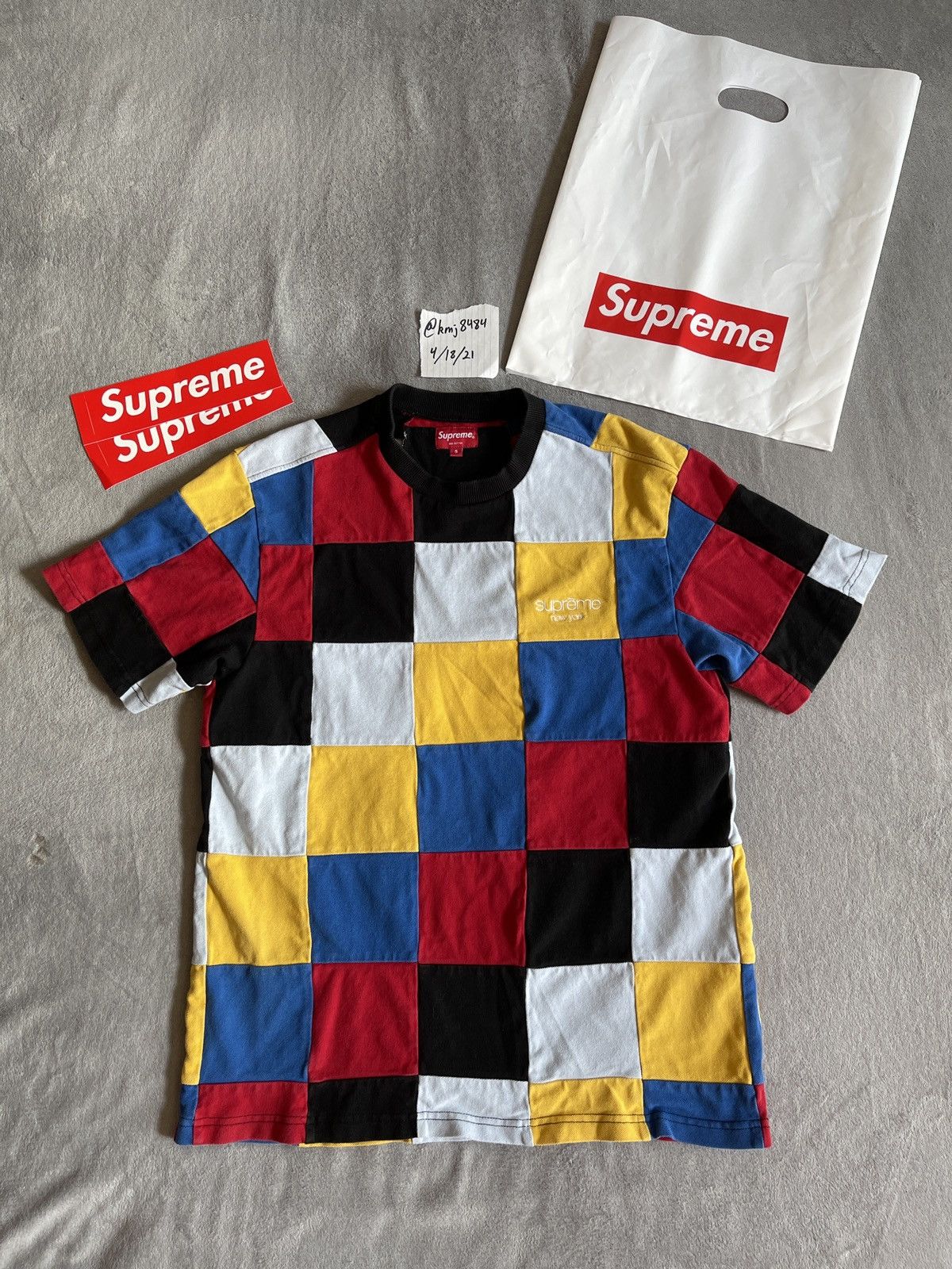 人気急上昇中 Supreme Patchwork Pique Tee | artfive.co.jp