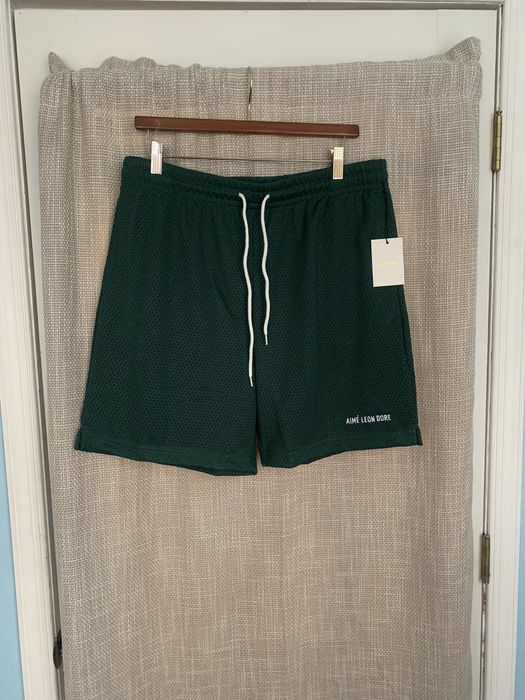 Aime Leon Dore Aime Leon Dore Botanical Green Mesh Logo Gym Shorts