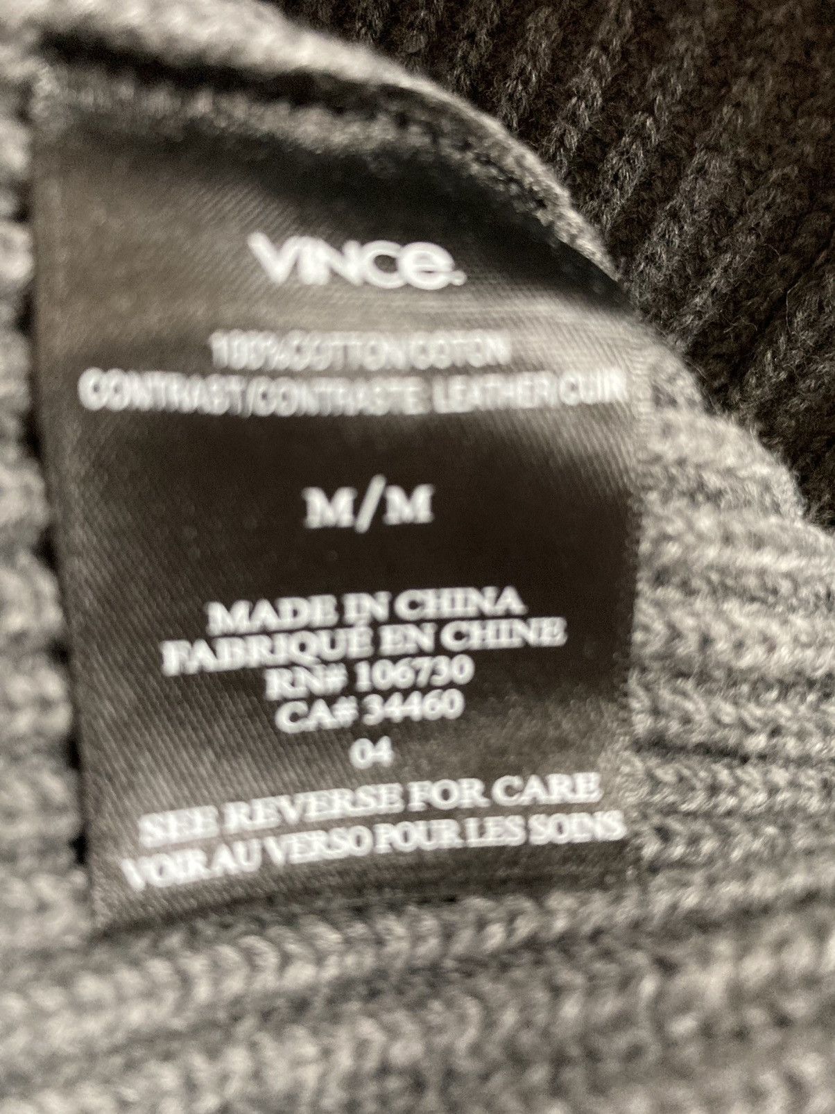 Vince Leather detail. Cotton sweater Size US M / EU 48-50 / 2 - 3 Thumbnail