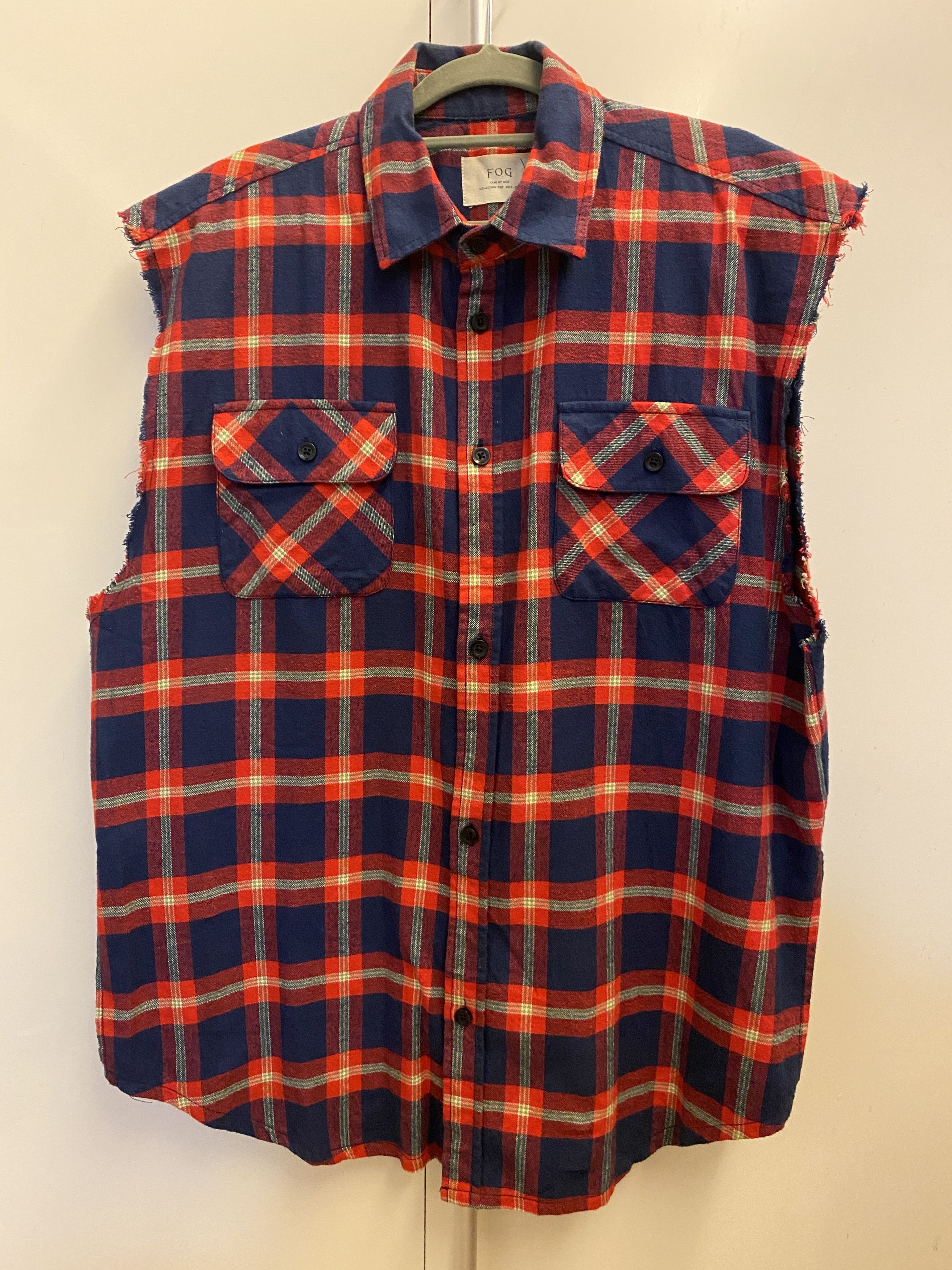 FOG Collection One - Sleeveless Plaid Flannel Shirt
