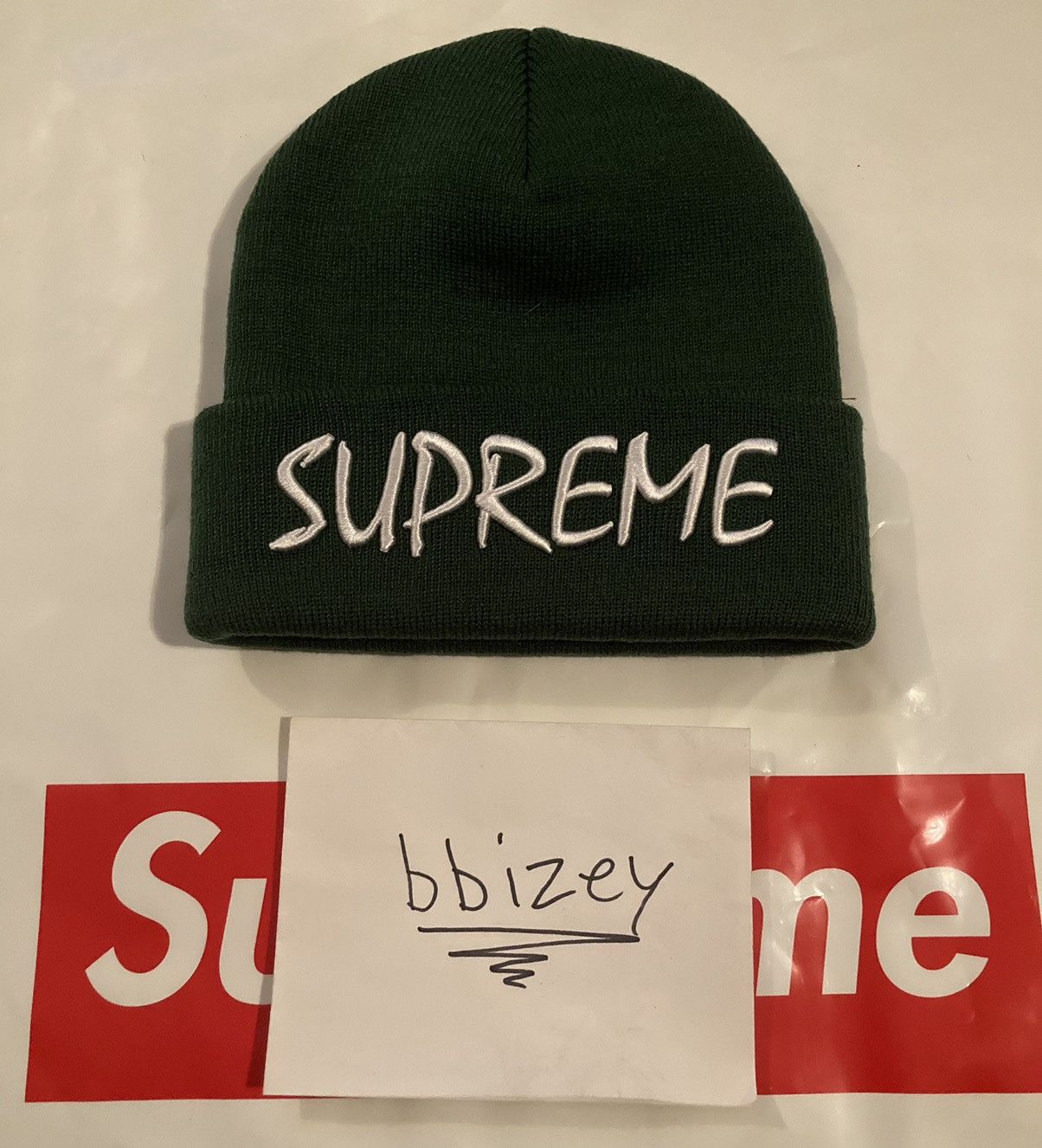 Supreme Supreme FTP Beanie Dark Green | Grailed