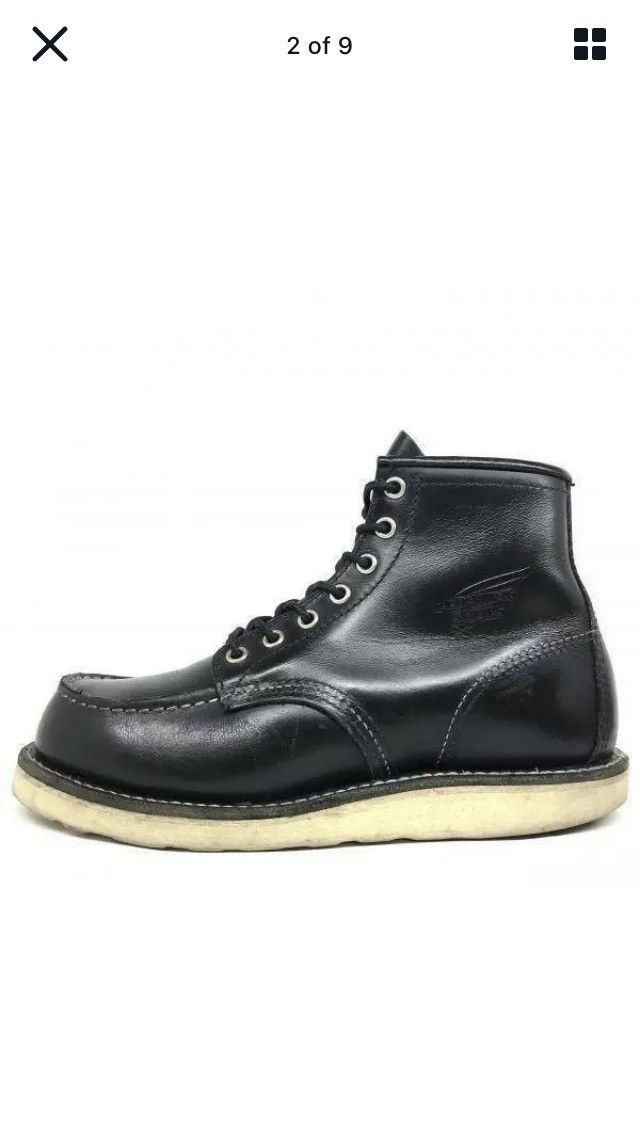 靴 RED WING 8179 Size 9 1/2 Red Wing-70's Vintage, 8179, Black, Leather, USA, Moc Toe