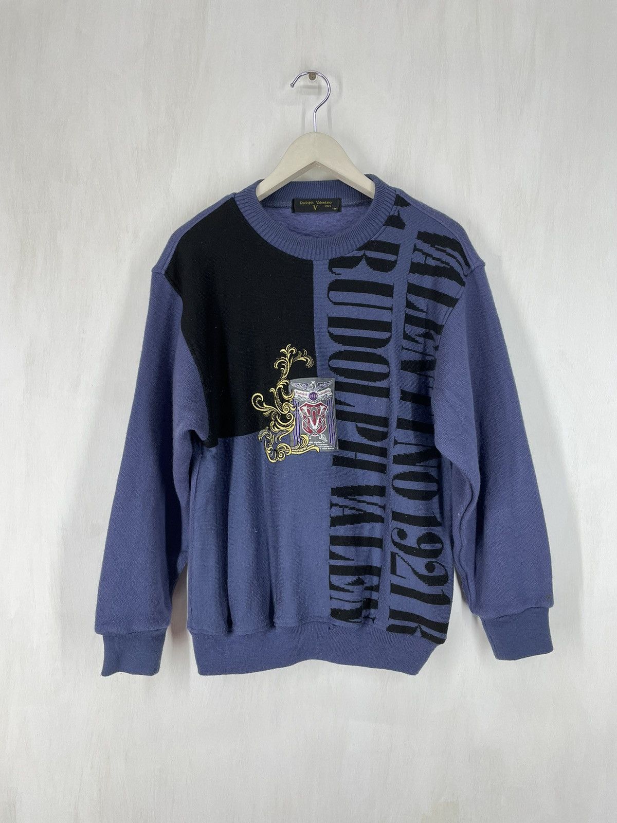 Japanese Brand Vintage Rudolph Valentino Sweatshirt Big Logo Spell Out Size US M / EU 48-50 / 2 - 1 Thumbnail