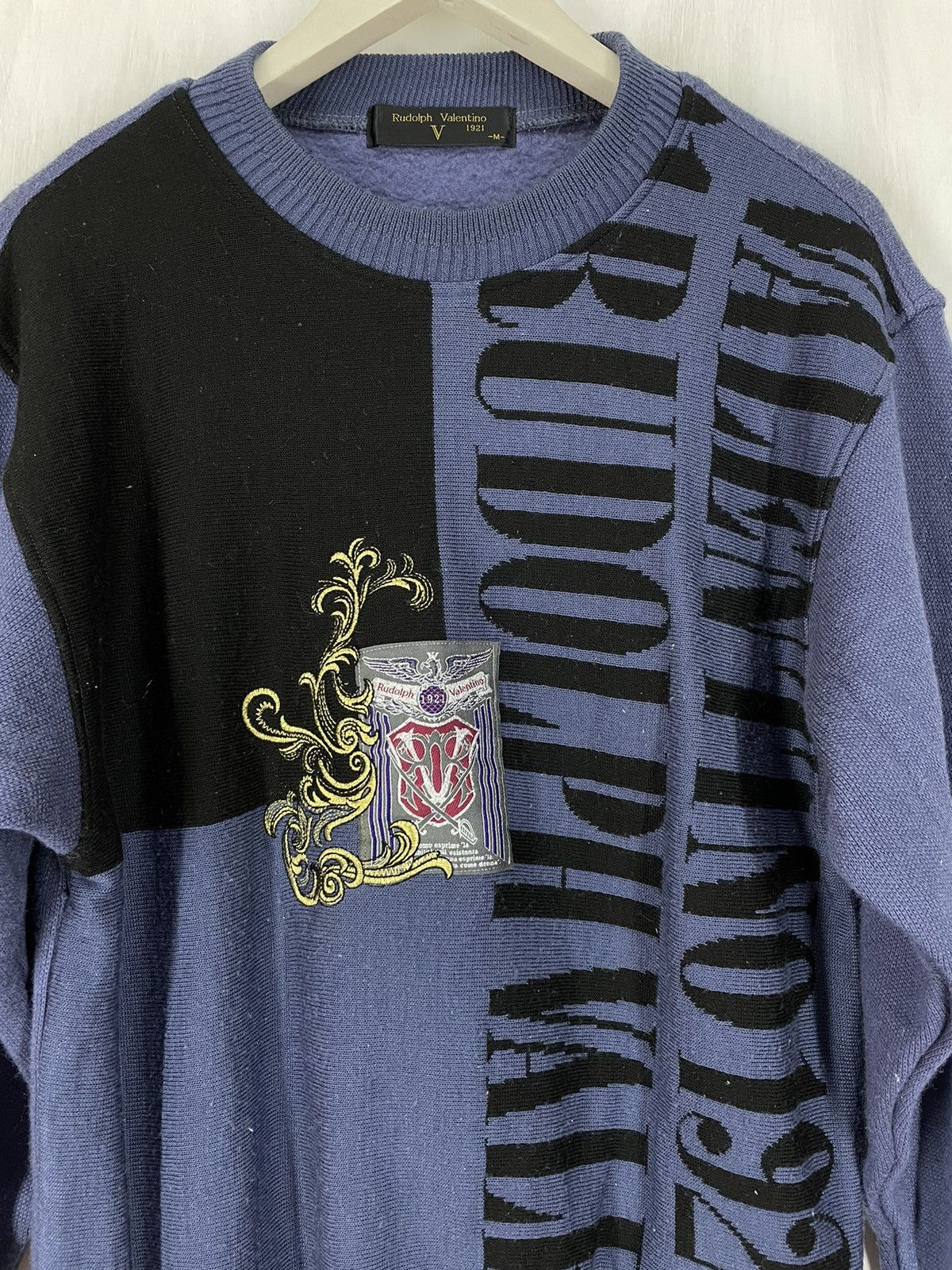 Japanese Brand Vintage Rudolph Valentino Sweatshirt Big Logo Spell Out Size US M / EU 48-50 / 2 - 3 Thumbnail