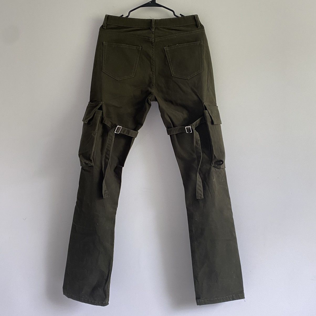 Japanese Brand ❇️ Vuja De Cargo Flare Technician Pants Alternative (Olive) Size US 30 / EU 46 - 5 Thumbnail