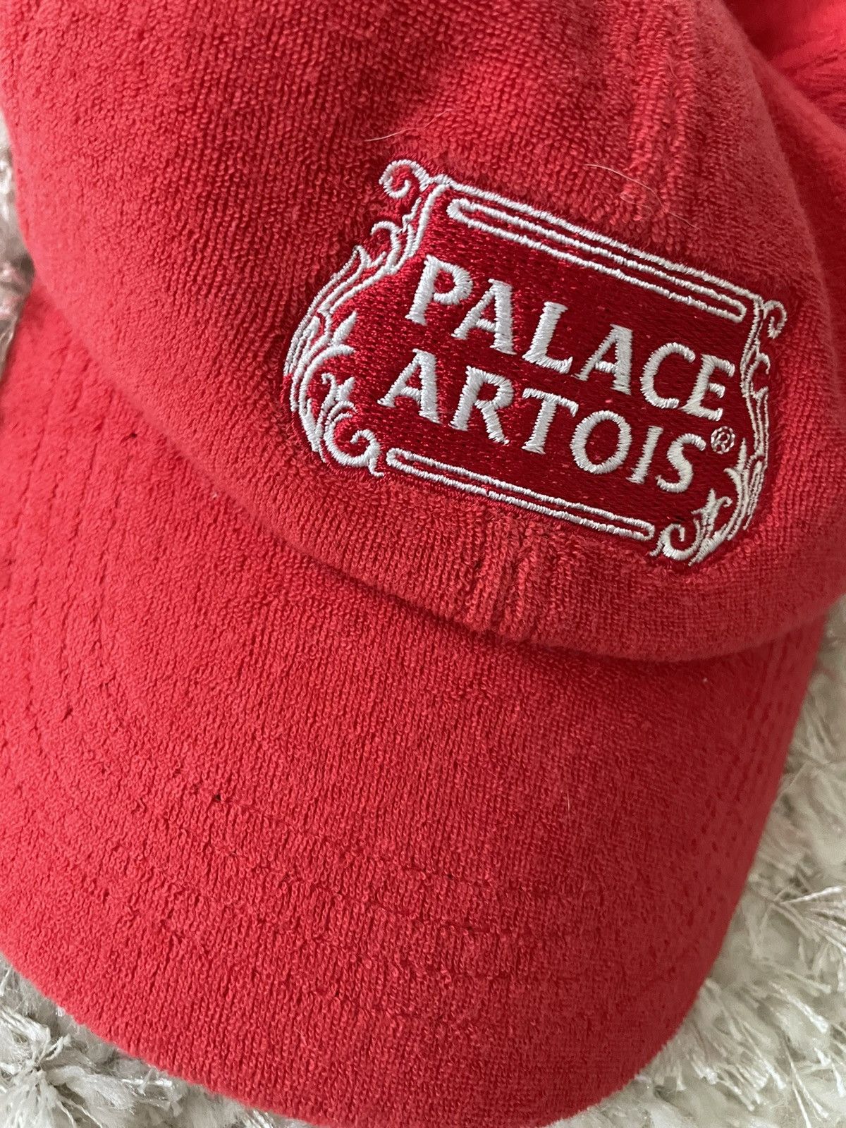 Palace Palace Artois Towel 6-Panel Hat Red | Grailed