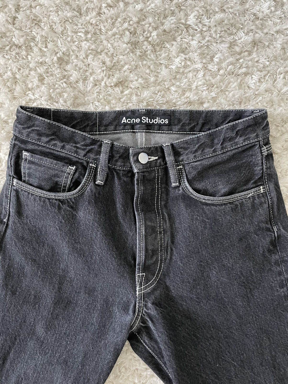 Acne Studios Acne Studios Black Patch Jeans Size US 29 - 2 Thumbnail