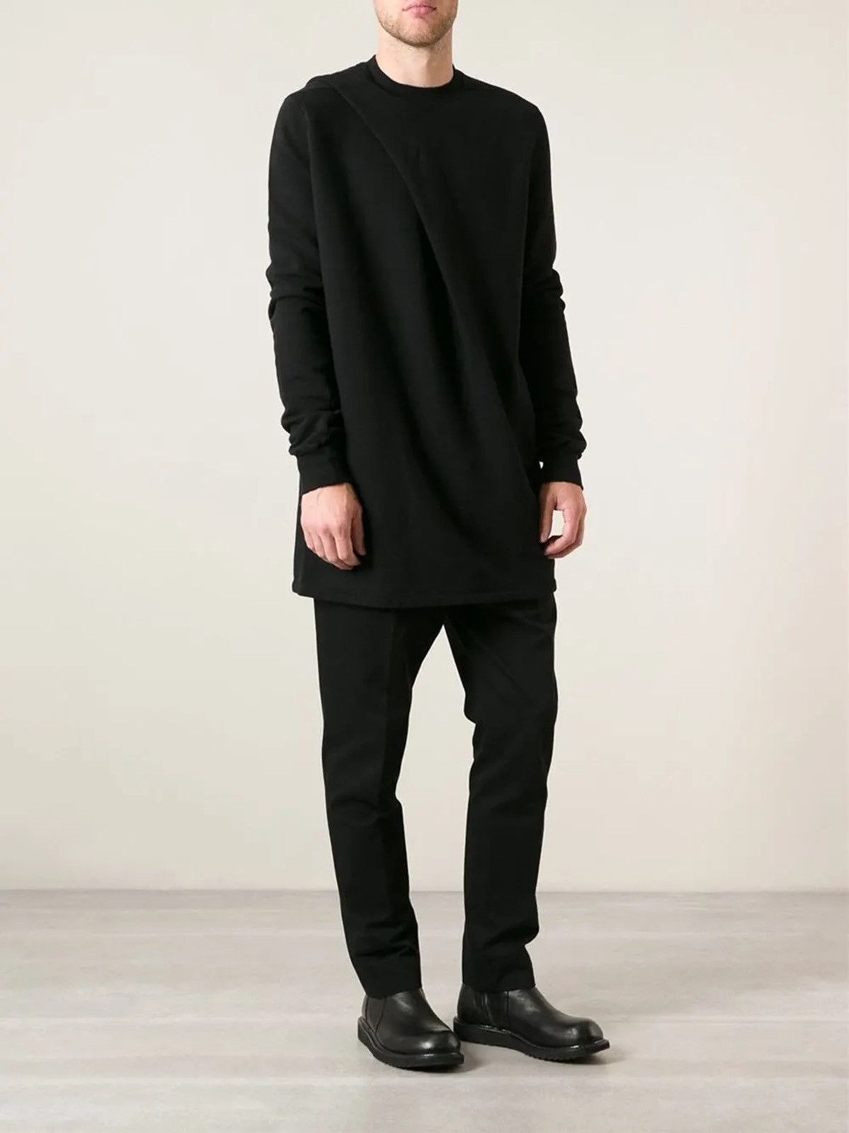 Rick Owens × Rick Owens Drkshdw Draped Sweater, F/W14 MOODY, black Size US M / EU 48-50 / 2 - 9 Thumbnail