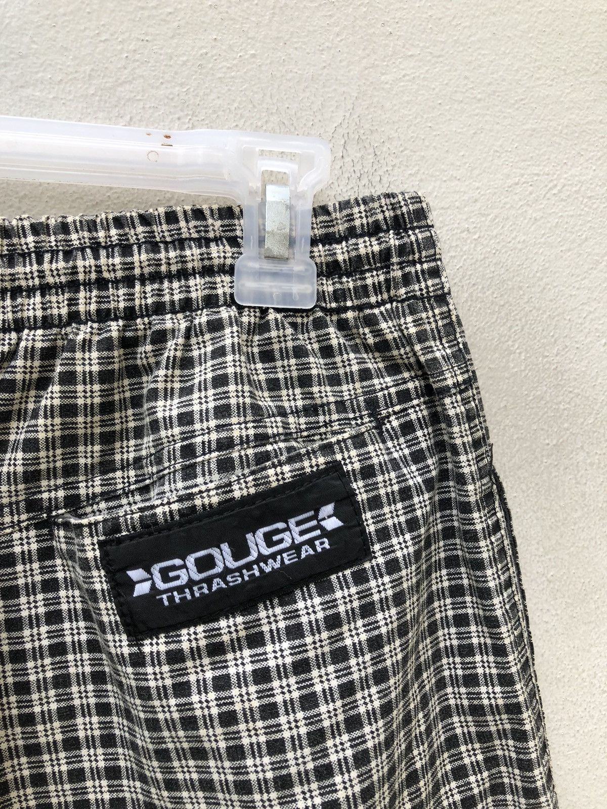 Hook-Ups Vintage 90s GOUGE Trashwear Checkered Baggy Trouser Size US 34 / EU 50 - 10 Thumbnail