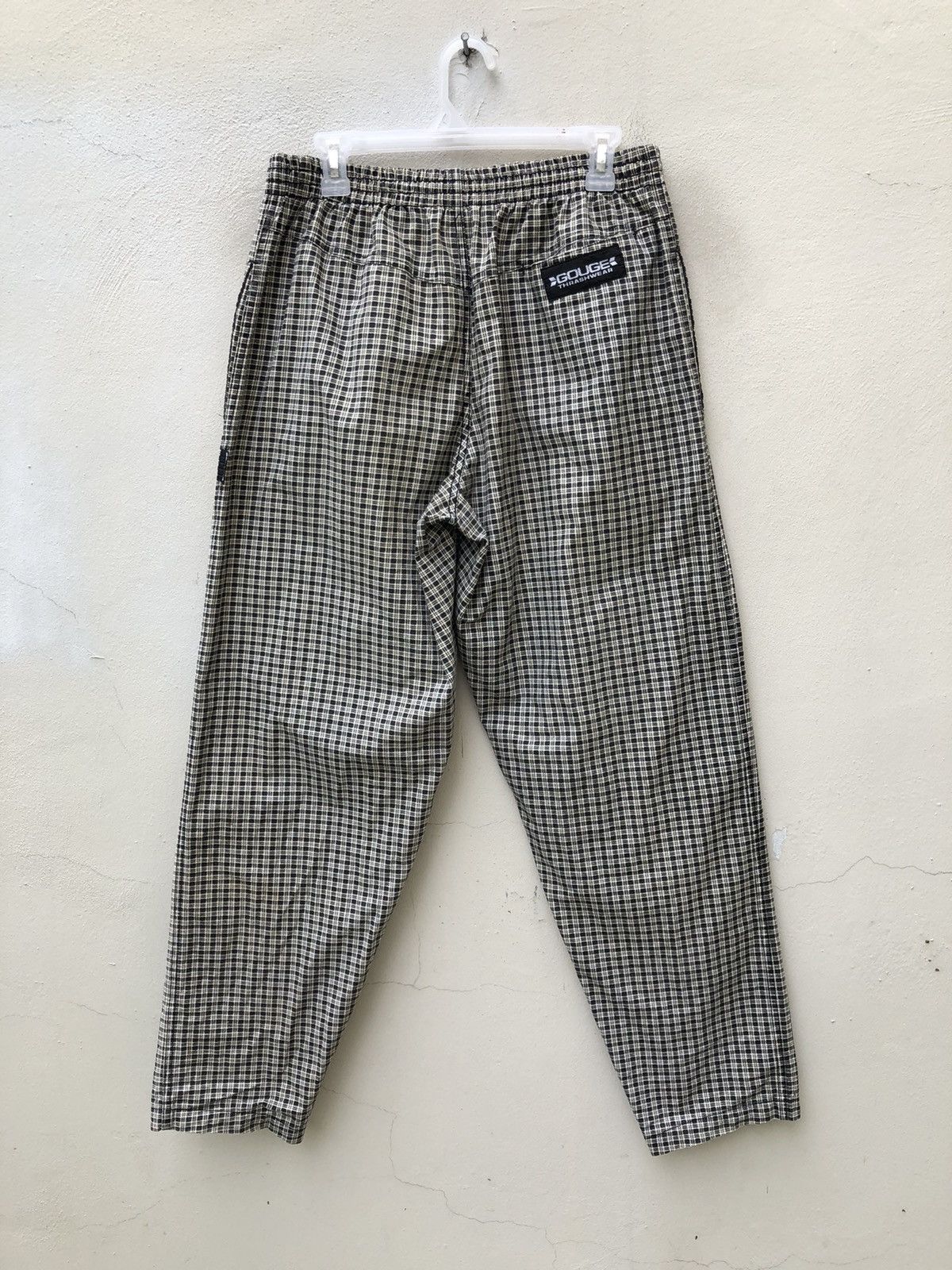 Hook-Ups Vintage 90s GOUGE Trashwear Checkered Baggy Trouser Size US 34 / EU 50 - 7 Thumbnail