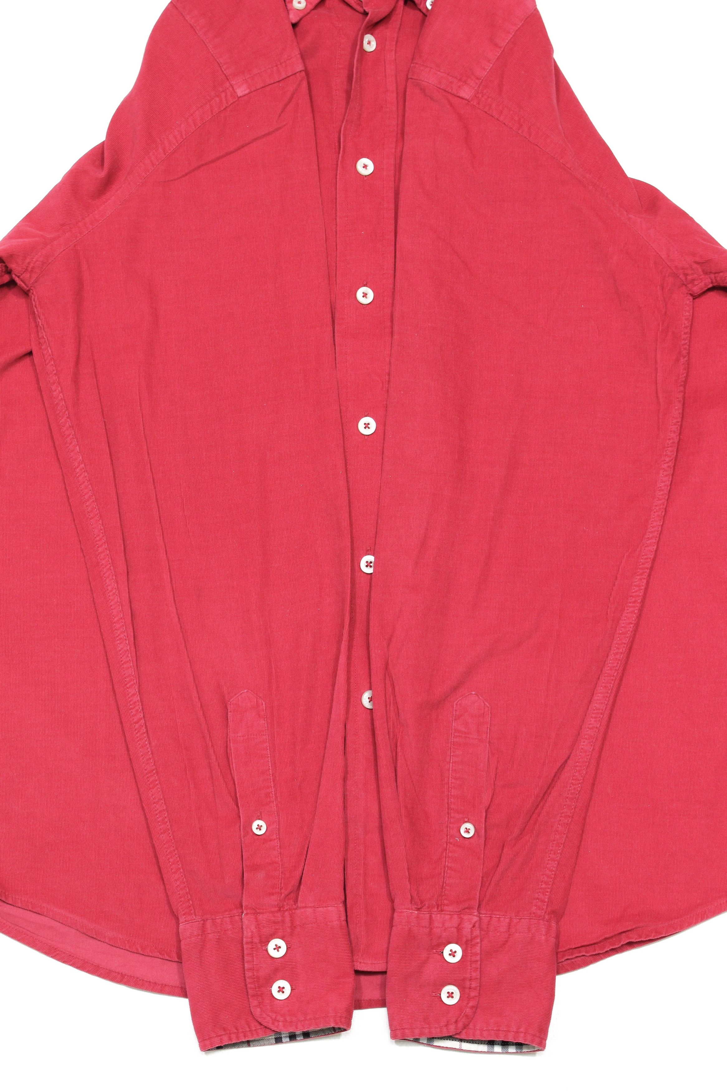 Burberry 00S Logo Nova Check Corduroy Shirt Vintage Size US XL / EU 56 / 4 - 5 Thumbnail