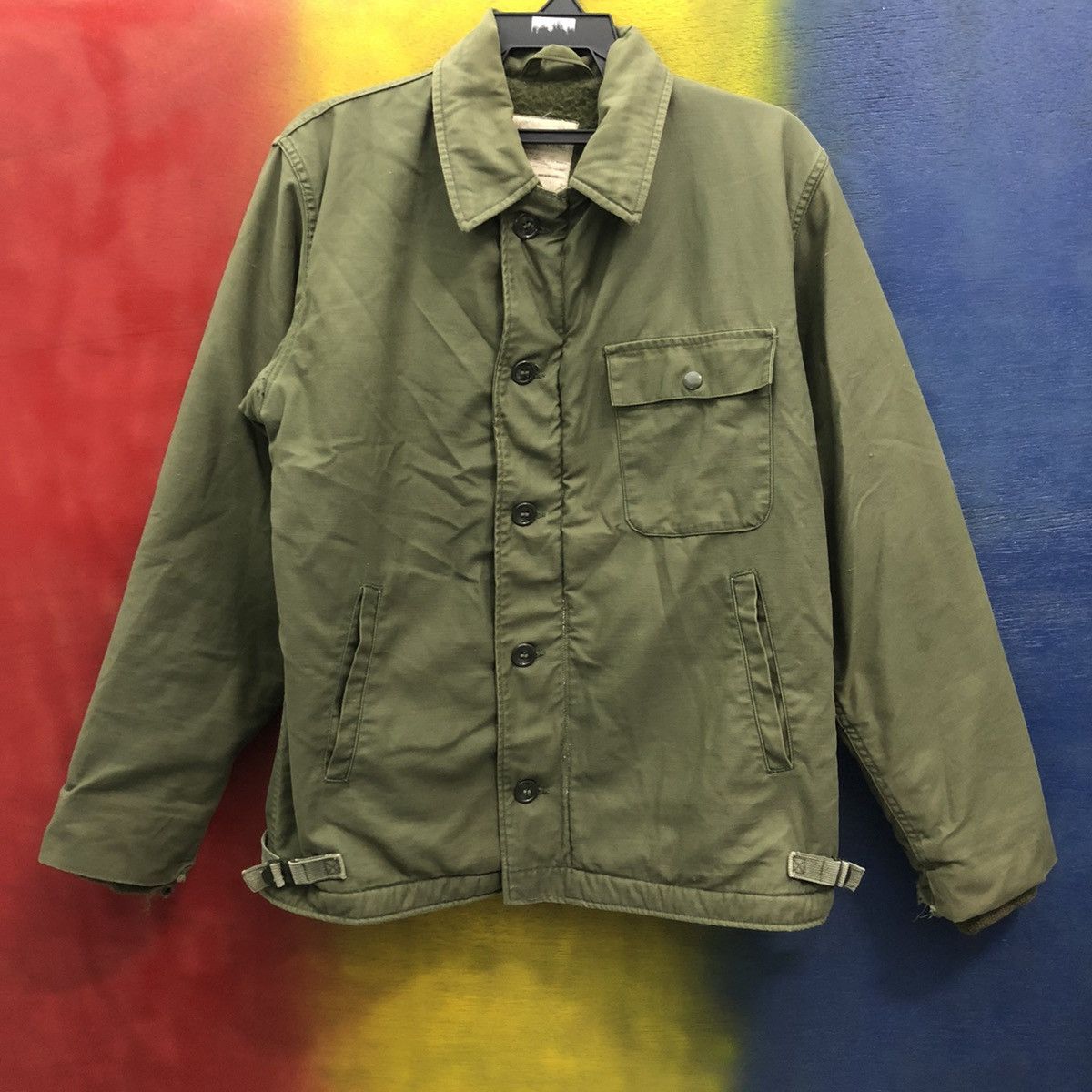 vintage jacket army zipper general