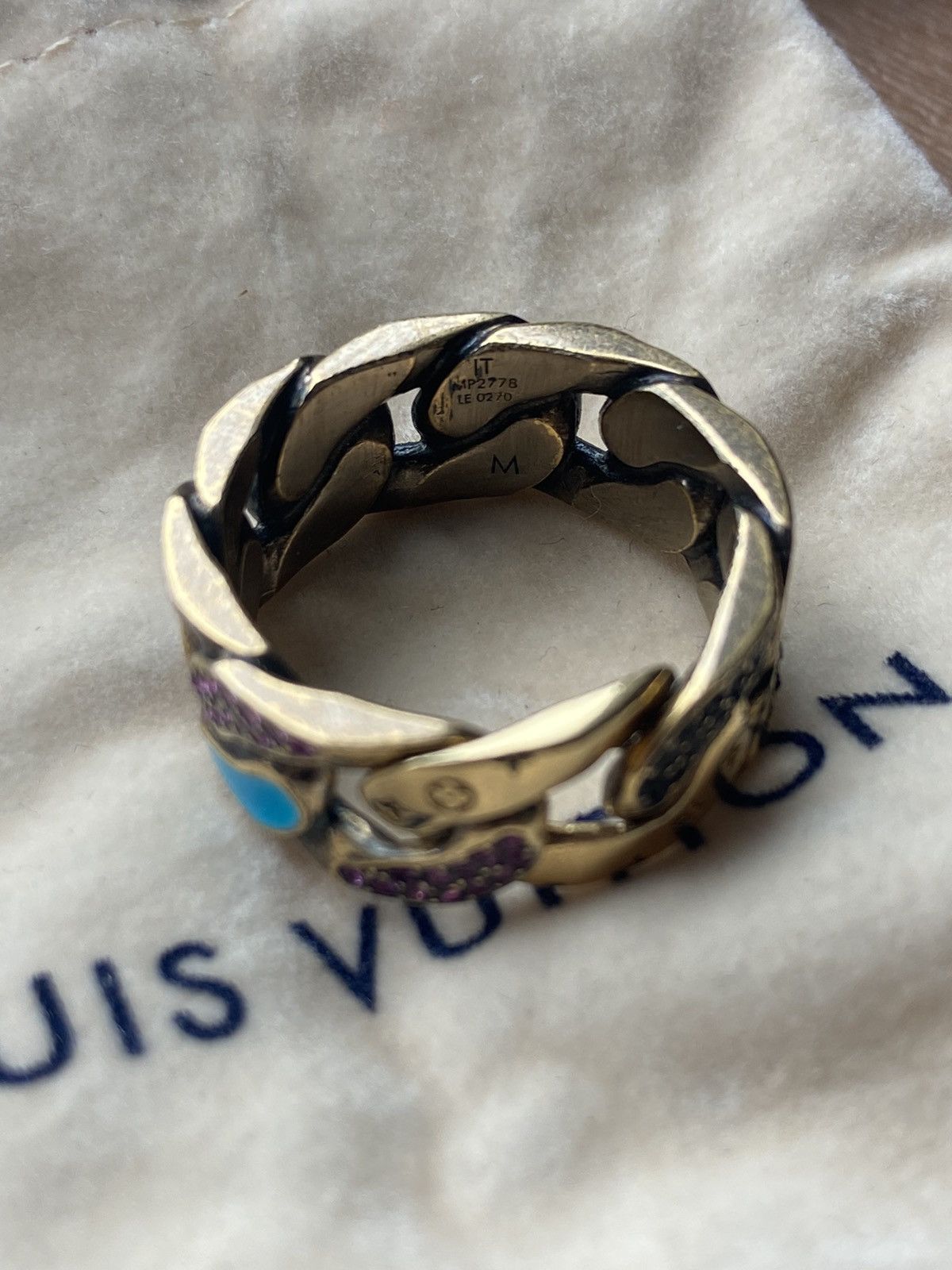 Louis vuitton chain links patches ring discount
