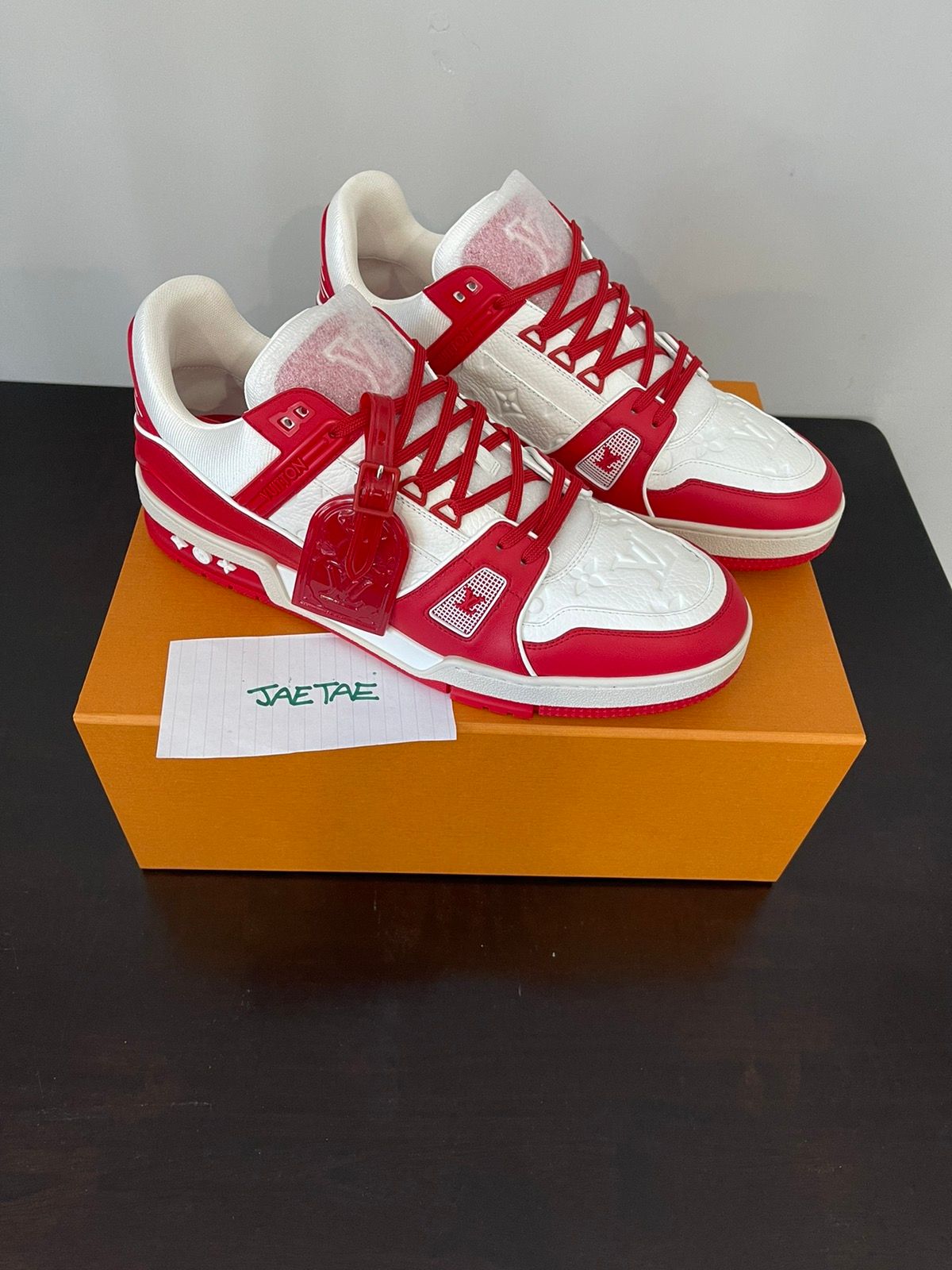 Louis Vuitton - Authenticated Trainer - Cloth Red for Men, Very Good Condition