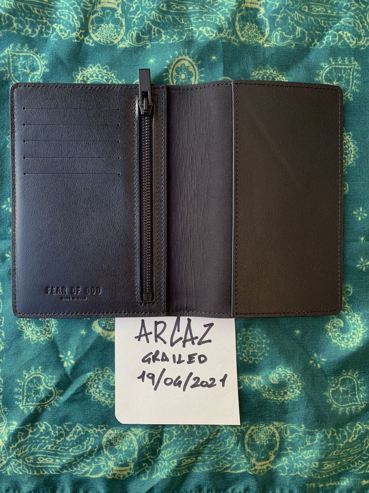 Fear of God Fear of God Passport Wallet black leather | Grailed