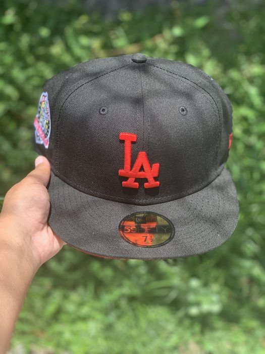 New Era Los Angeles Dodgers New Era 60th Season Red Brim Fitted Hat ...