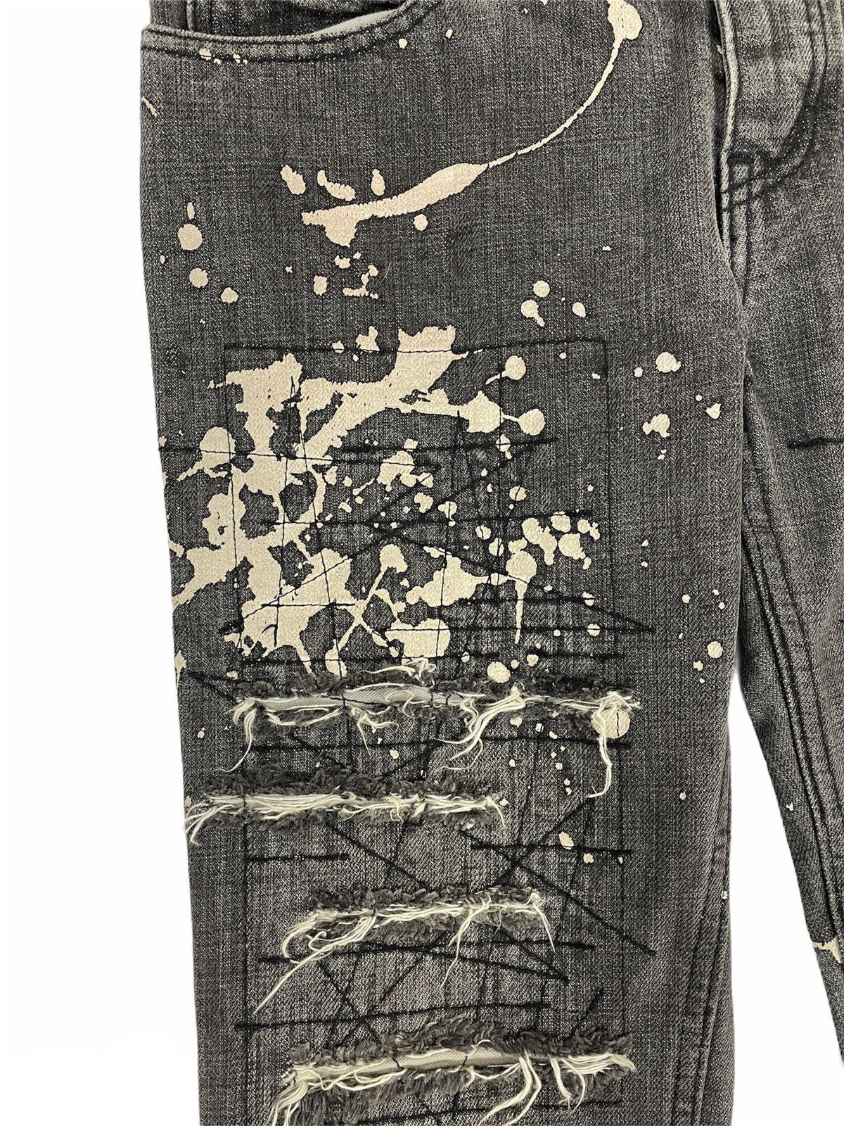 Hysteric Glamour Paint Splatter Distressed Denim Size US 29 - 3 Thumbnail