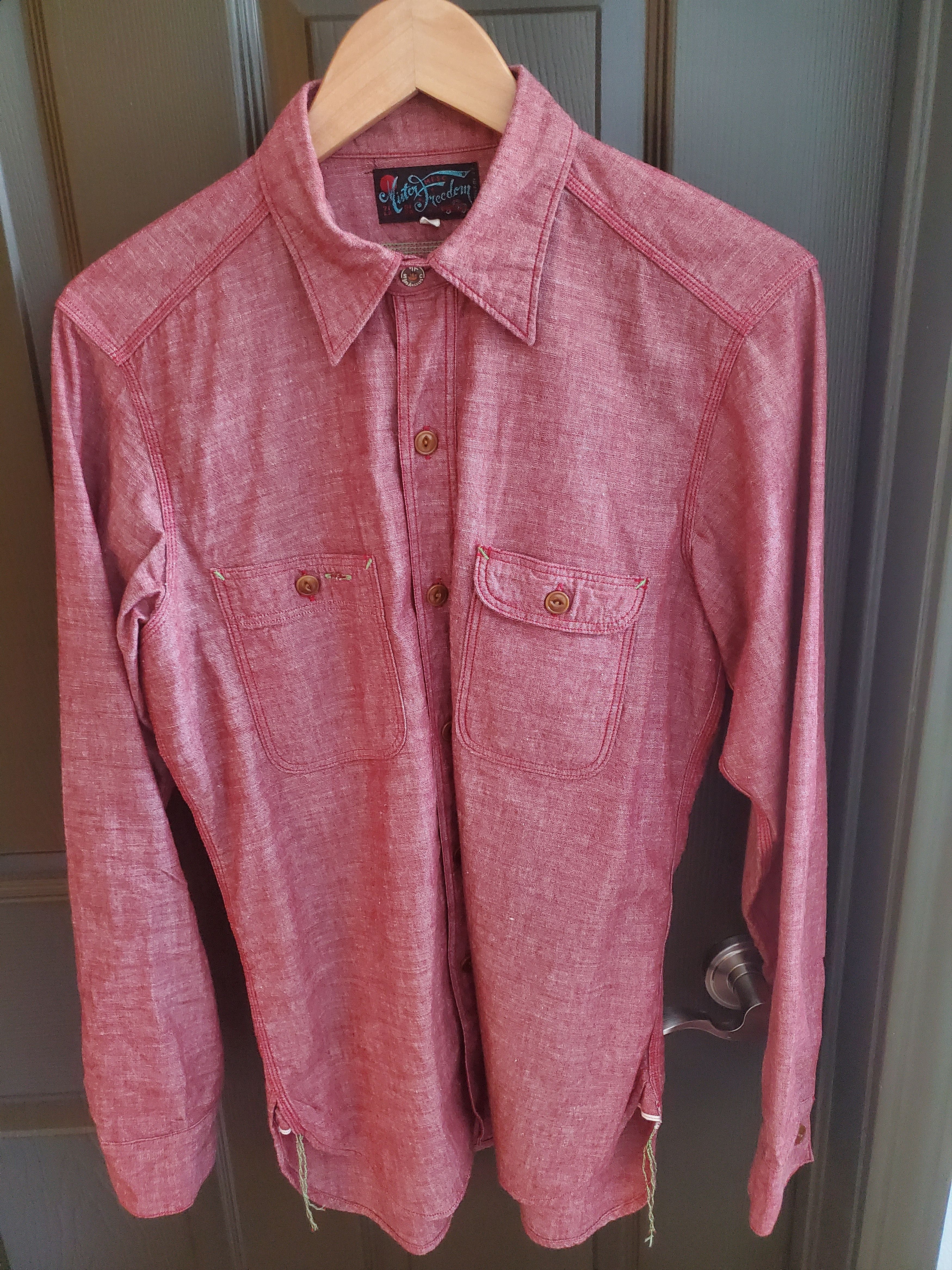 Mister Freedom Nixon Shirt - Red Chambray