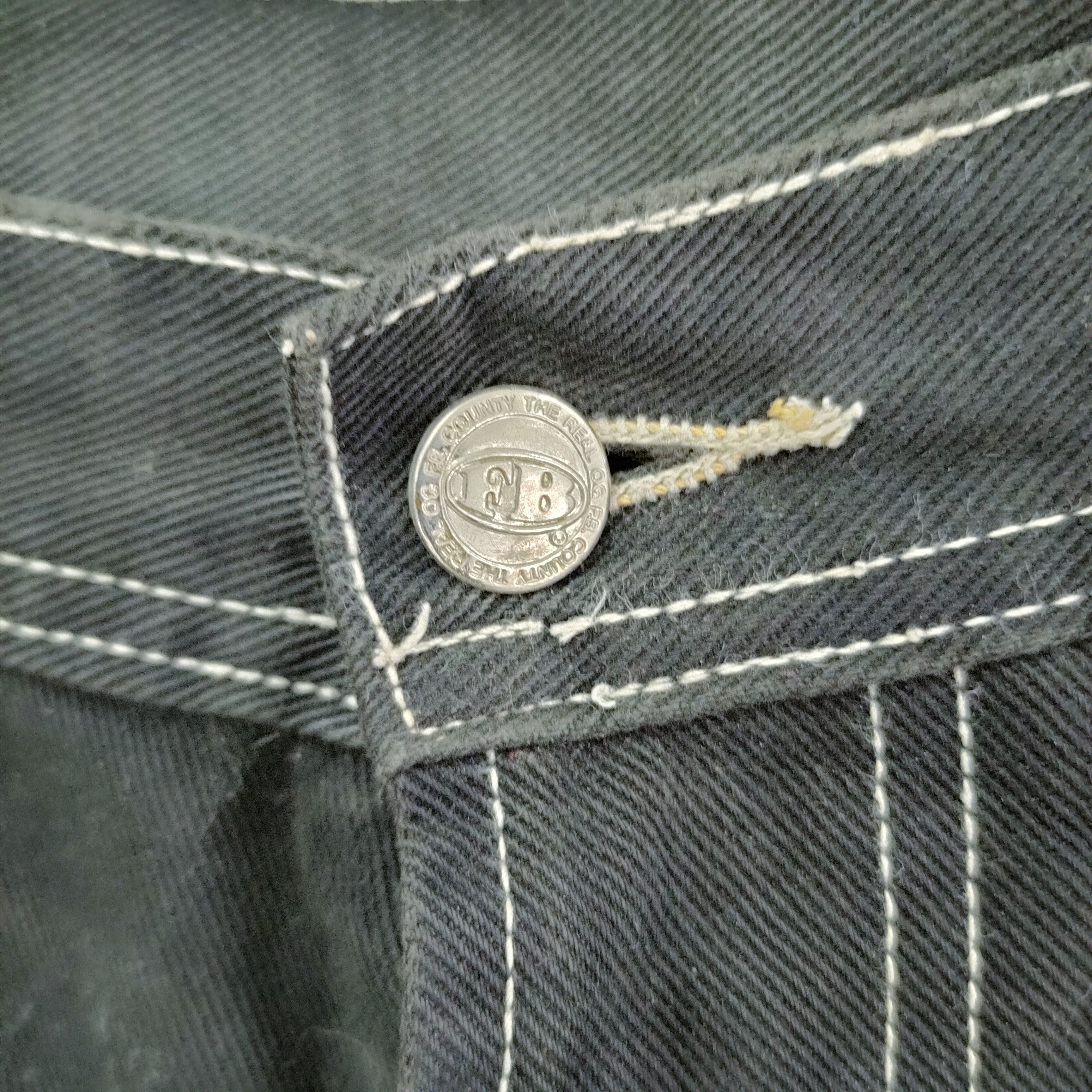Japanese Brand VINTAGE FB COUNTY FADED BLACK DISTRESSED CARGO PANTS Size US 36 / EU 52 - 7 Thumbnail