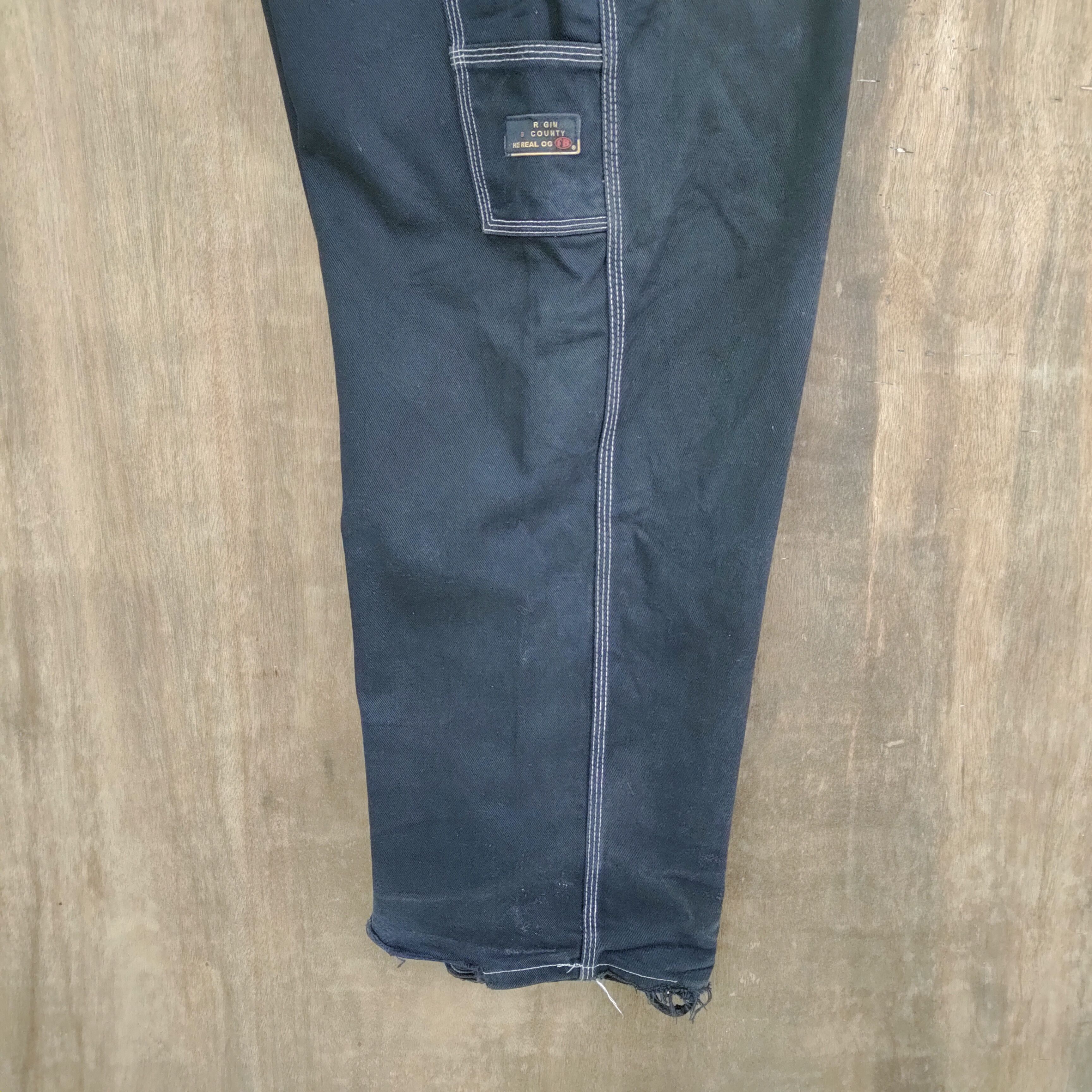 Japanese Brand VINTAGE FB COUNTY FADED BLACK DISTRESSED CARGO PANTS Size US 36 / EU 52 - 15 Thumbnail