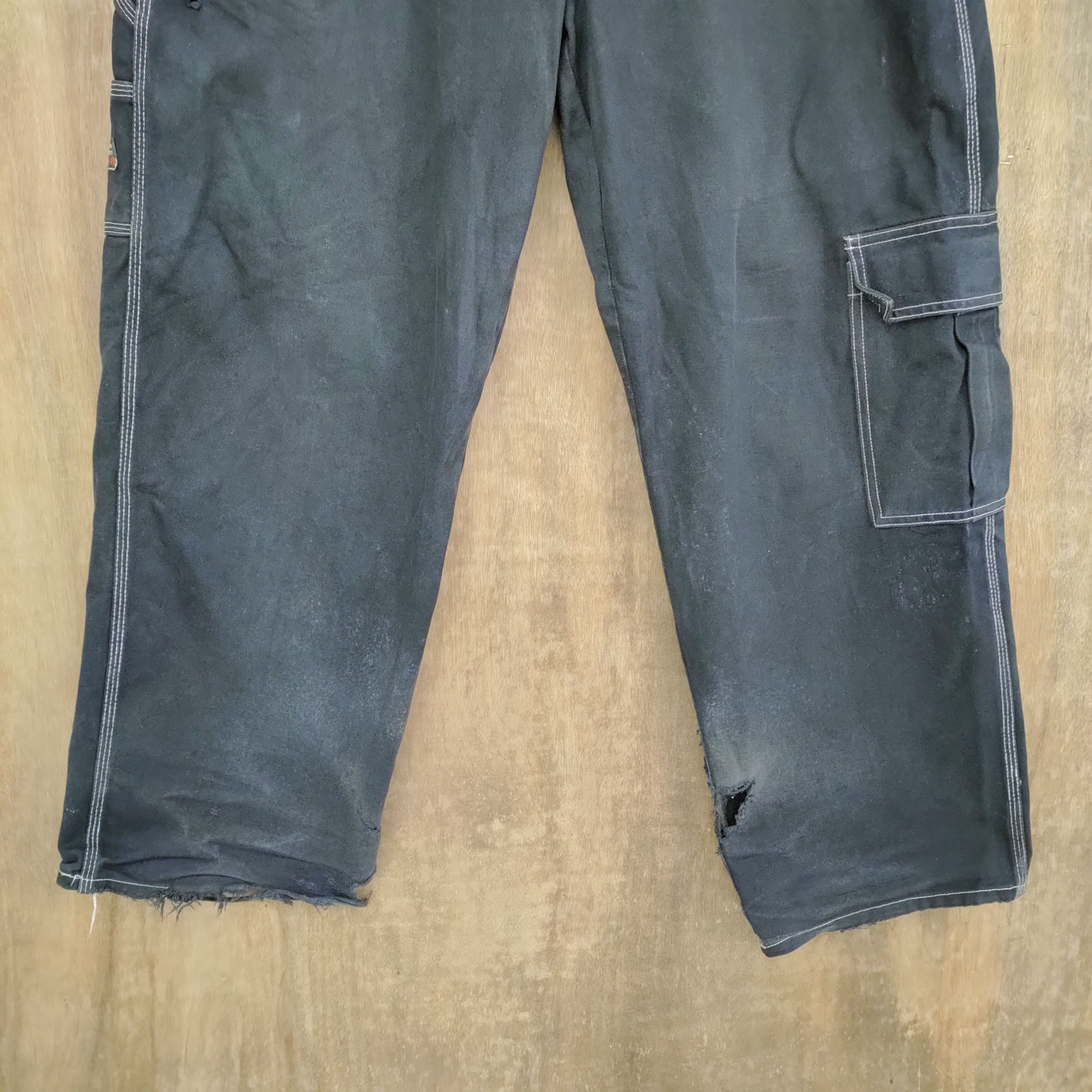 Japanese Brand VINTAGE FB COUNTY FADED BLACK DISTRESSED CARGO PANTS Size US 36 / EU 52 - 4 Thumbnail