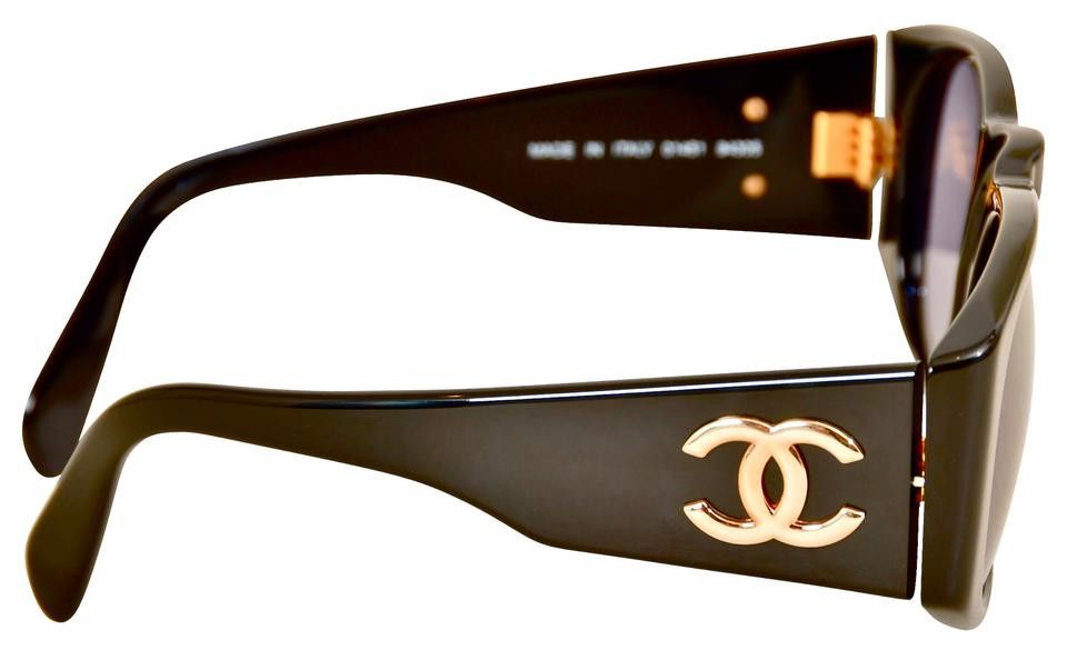 Chanel Vintage 90s Chunky Gold CC Logo Sunglasses (01450