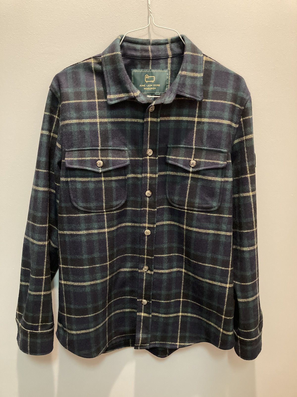 Green woolrich flannel