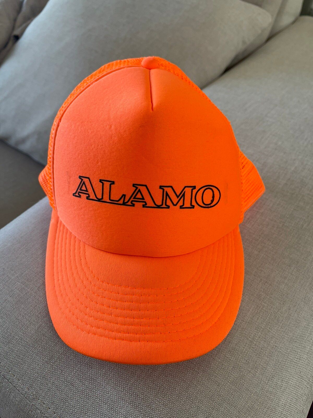 Vintage ALAMO RECORDS ORANGE TRUCKER HAT Size ONE SIZE - 1 Preview