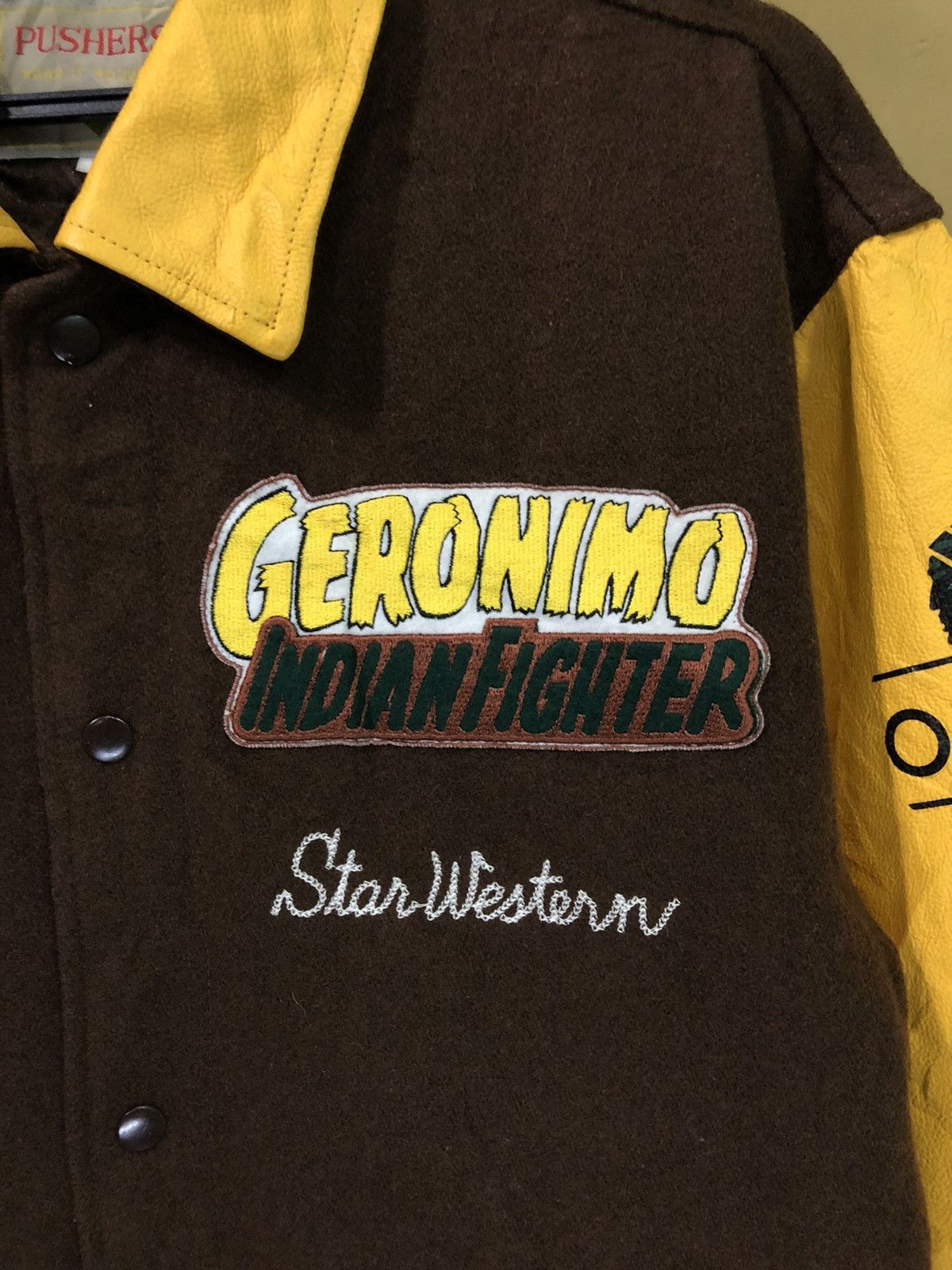 Vintage Vintage Geronimo Indian Fighter Varsity Jacket Size US M / EU 48-50 / 2 - 3 Thumbnail