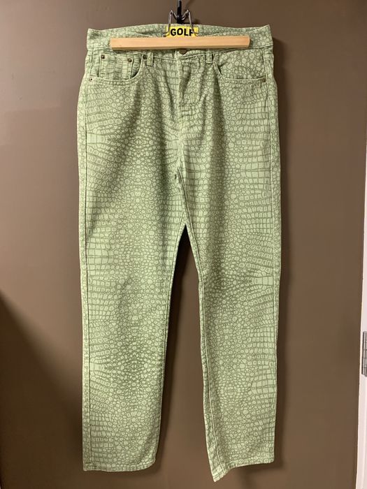 Golf Wang Golf Wang Green Alligator Denim Pants | Grailed