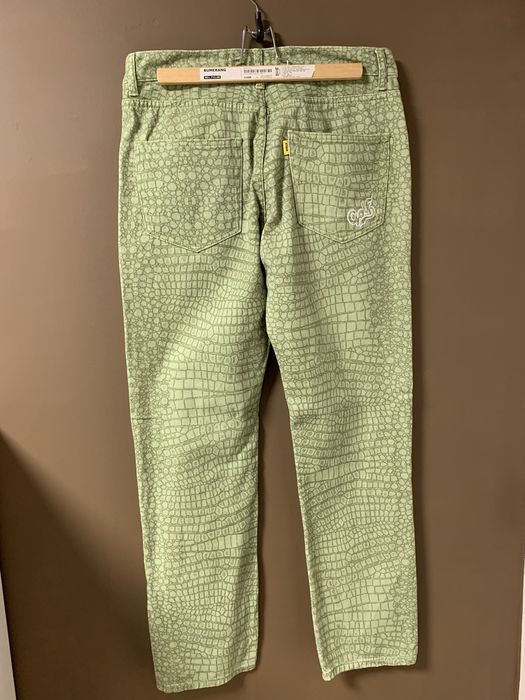 Golf Wang Golf Wang Green Alligator Denim Pants | Grailed