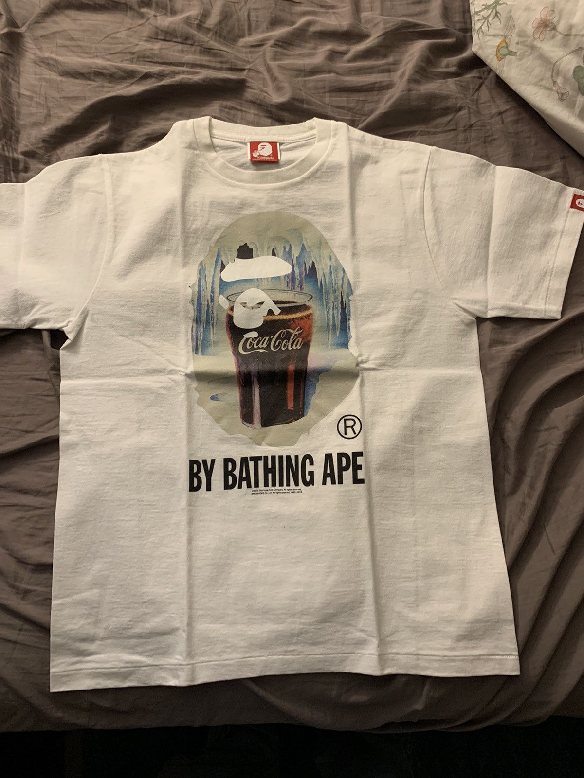 image of Bape X Coca Cola Head Tee White, Men's (Size Medium)