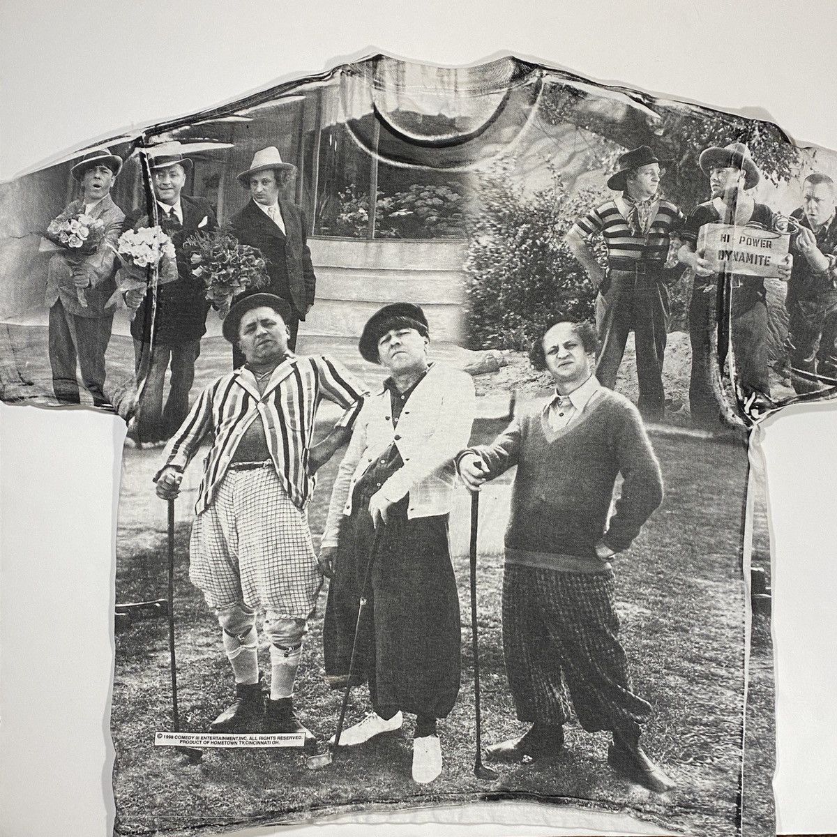 Vintage Vintage The 3 Stooges All Over Print Tee Size US XXL / EU 58 / 5 - 4 Thumbnail
