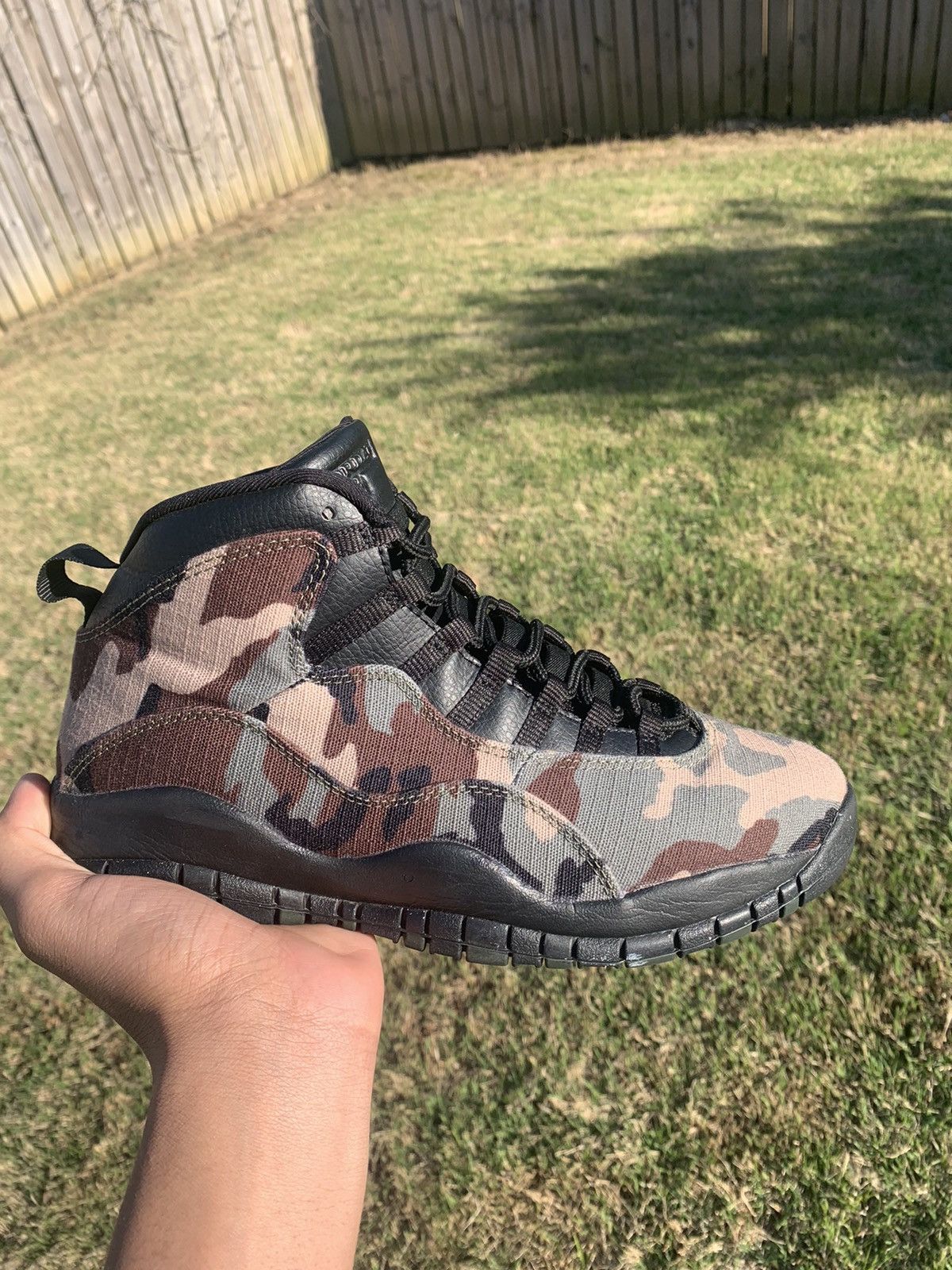 Jordan 10 camo 2019 best sale