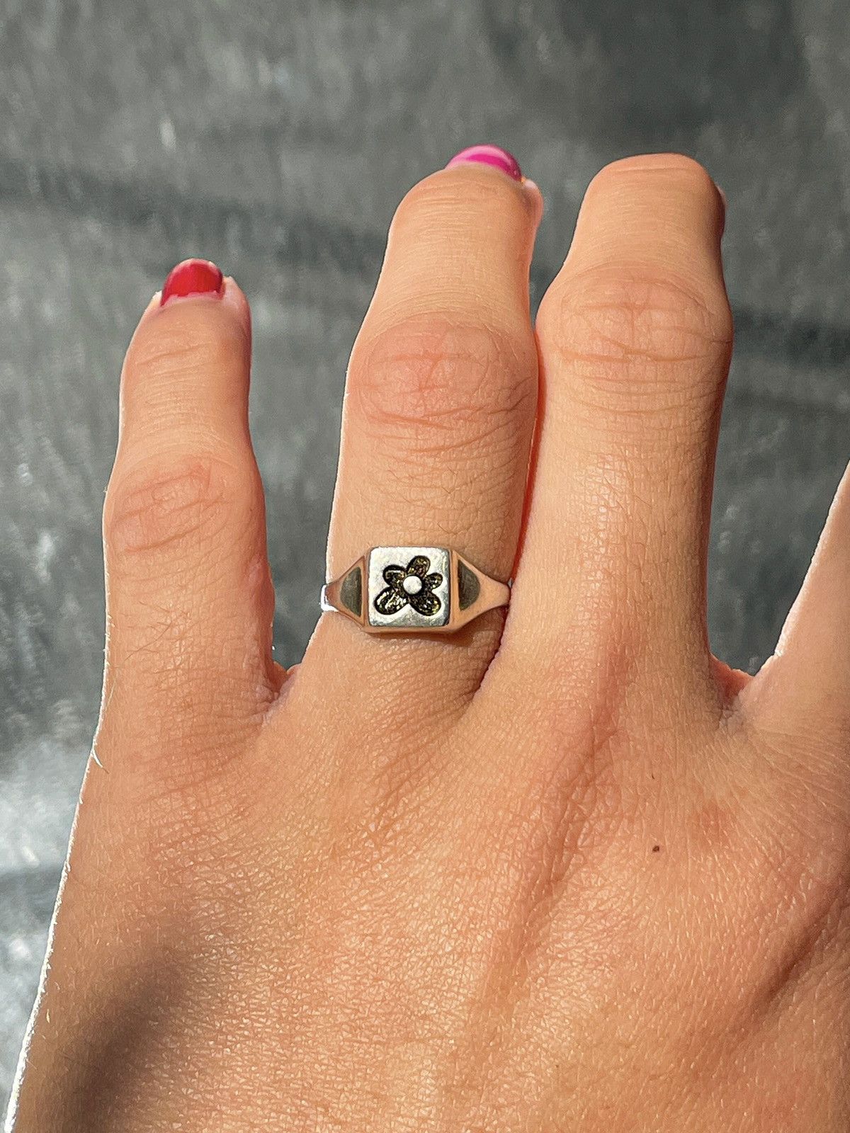 アクセサリー GOLF WANG RING Golf Wang Golf Le Fleur Custom Engraved Signet Ring (Silver .925