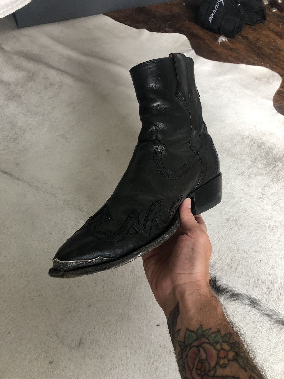Frye FRYE Lou Overlay Western boots with harnesses Grailed