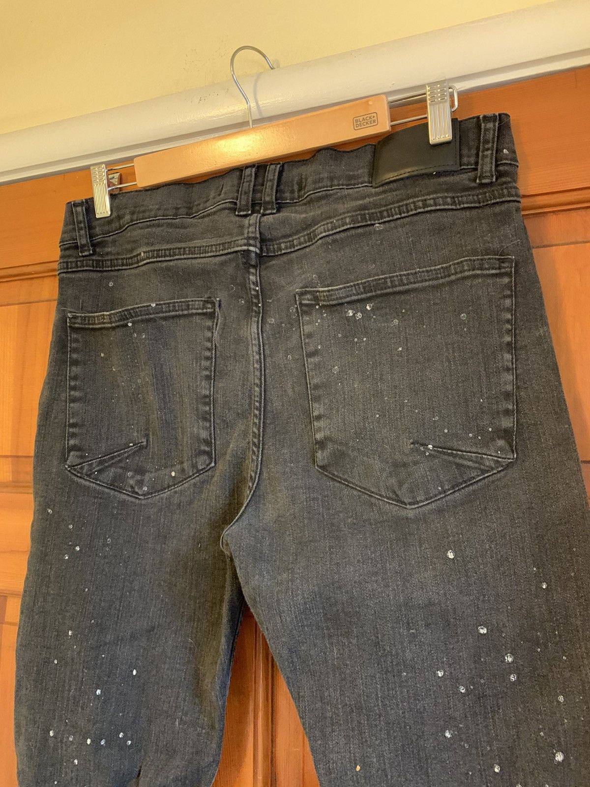 Zara *RARE Zara Premium Paint Drop Tapered Distressed Denim Jeans Size US 32 / EU 48 - 4 Thumbnail