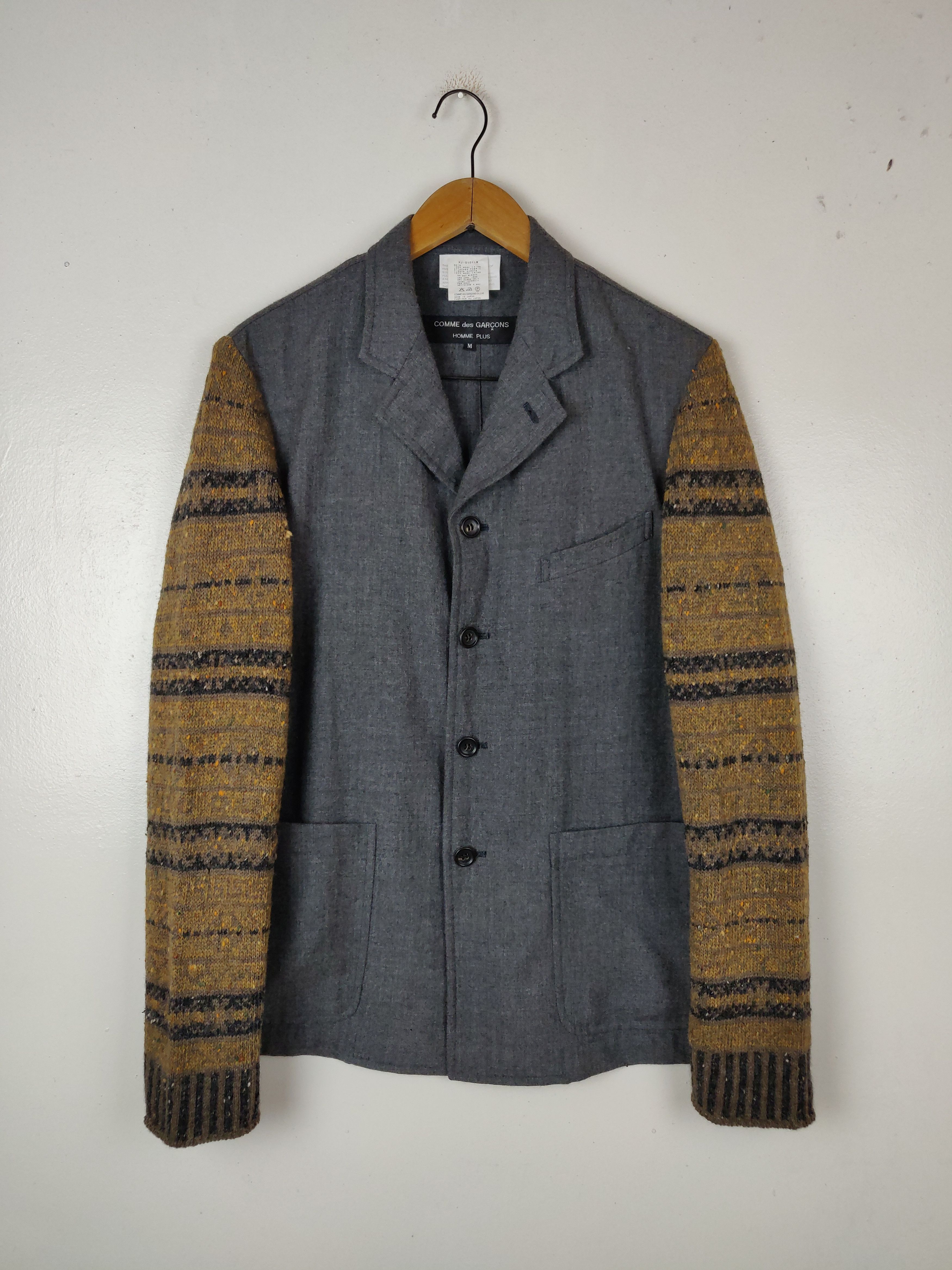 Comme des Garcons AW96 CDG Homme Plus Sleeve Knit Tailored Jackets Size US M / EU 48-50 / 2 - 3 Thumbnail