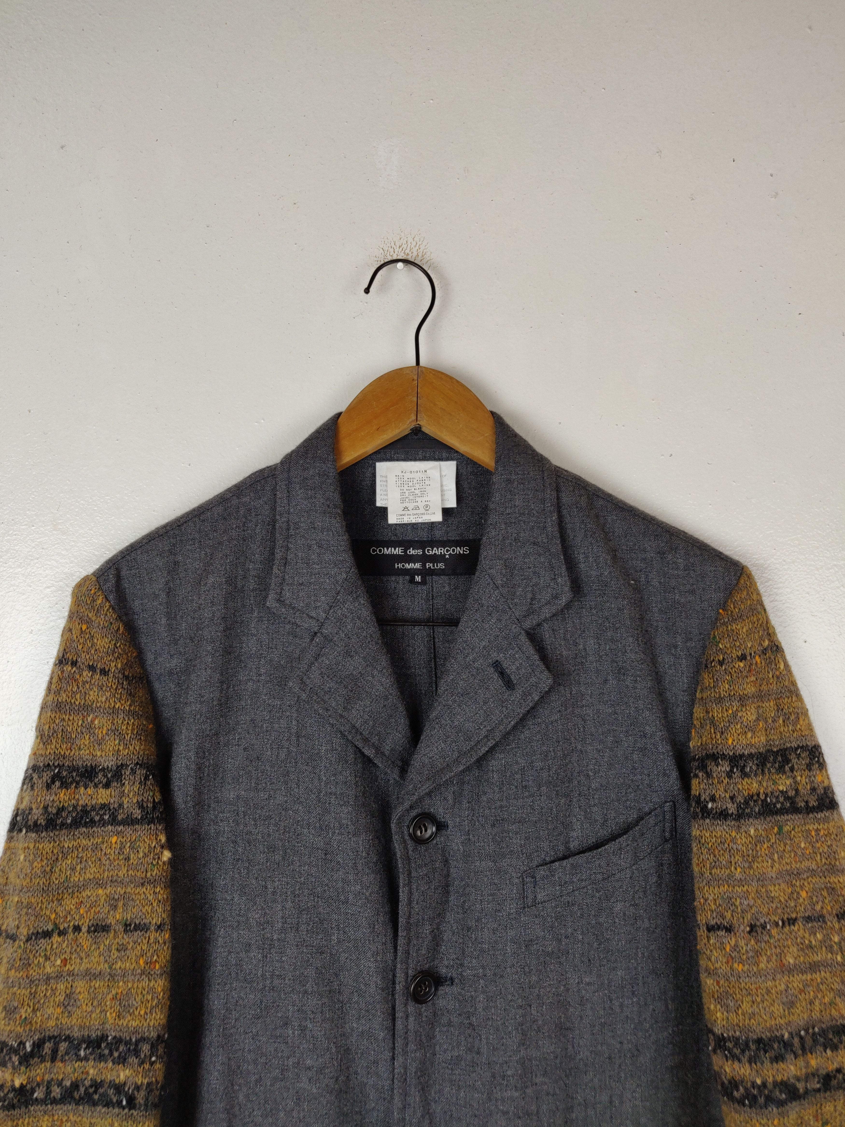 Comme des Garcons AW96 CDG Homme Plus Sleeve Knit Tailored Jackets Size US M / EU 48-50 / 2 - 4 Thumbnail
