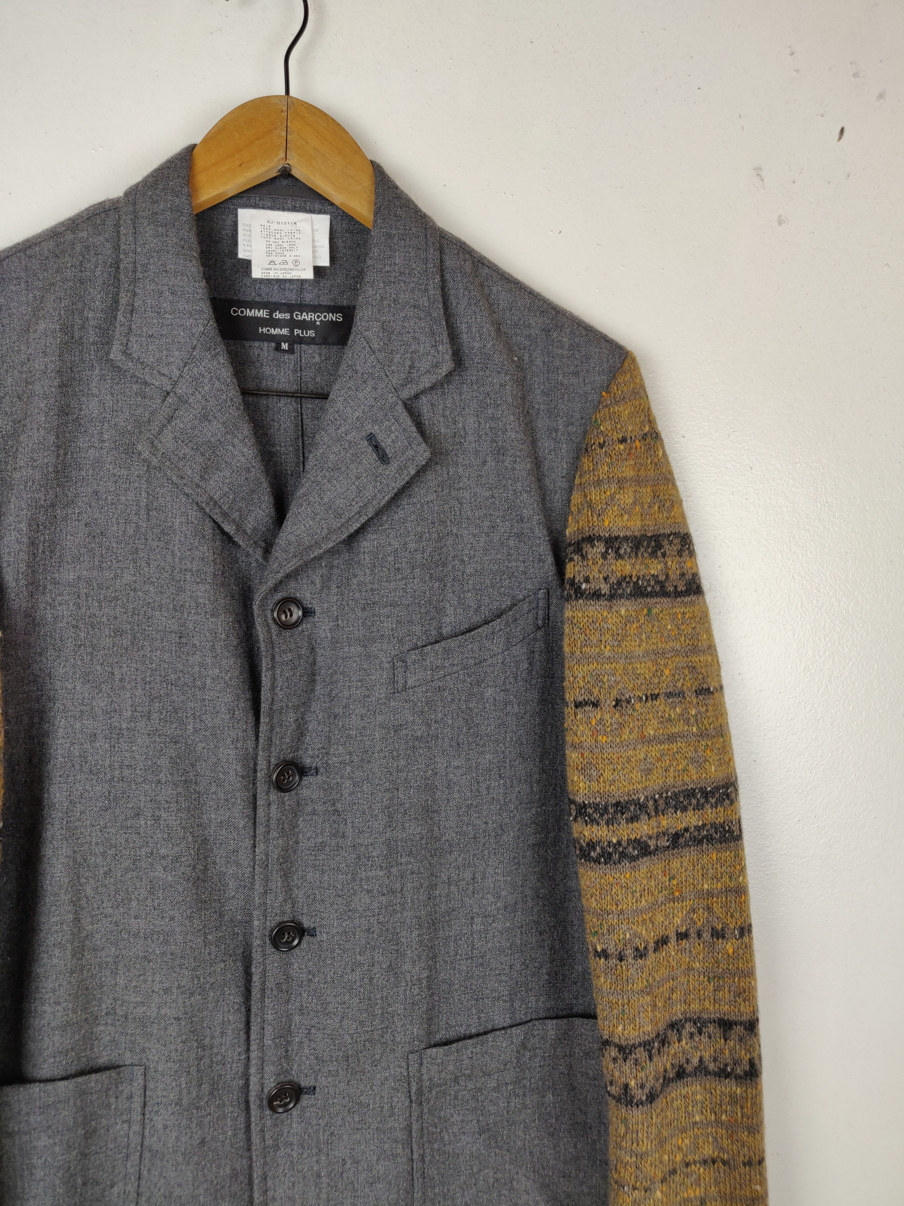 Comme des Garcons AW96 CDG Homme Plus Sleeve Knit Tailored Jackets Size US M / EU 48-50 / 2 - 6 Thumbnail
