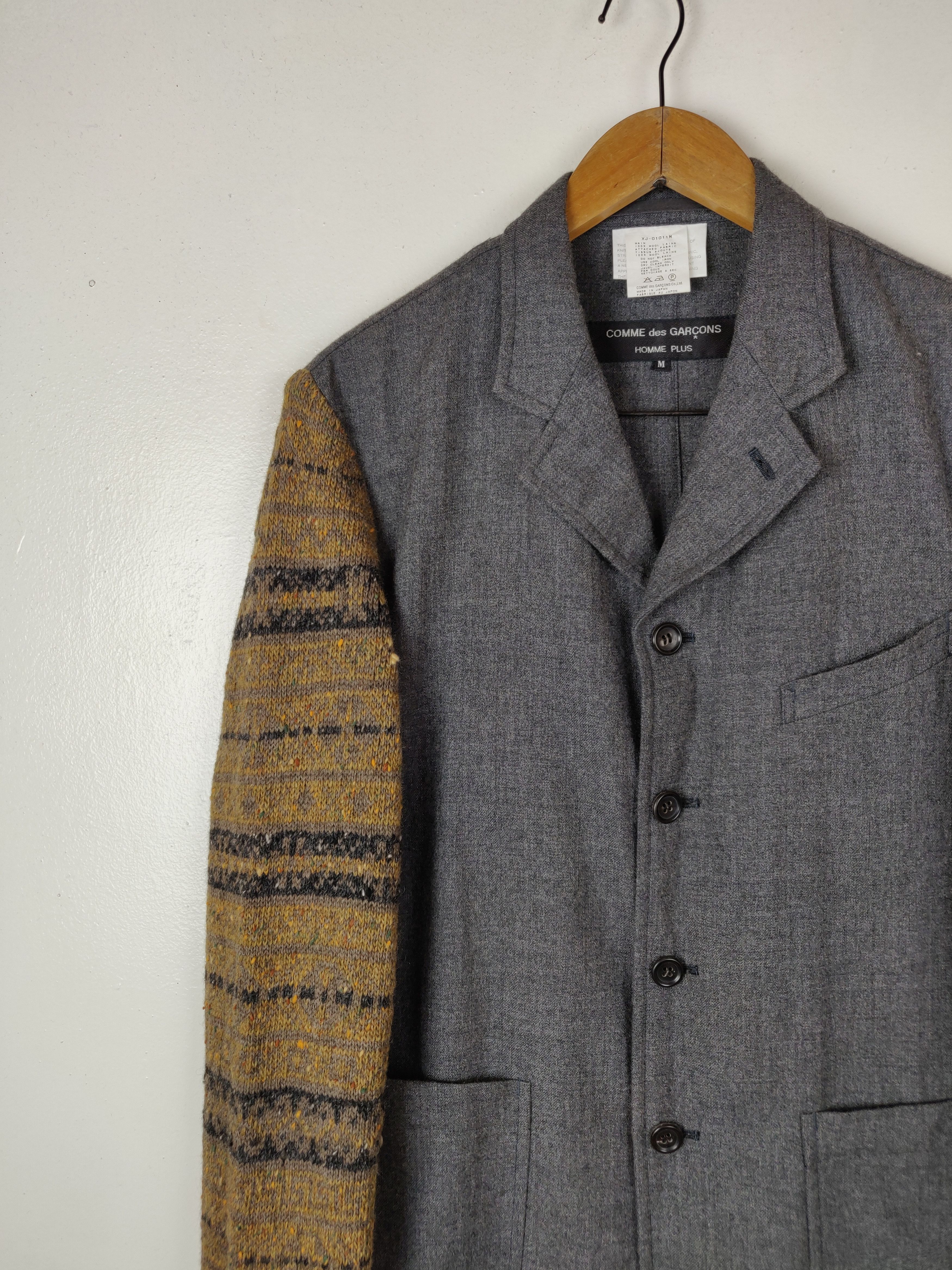 Comme des Garcons AW96 CDG Homme Plus Sleeve Knit Tailored Jackets Size US M / EU 48-50 / 2 - 5 Thumbnail