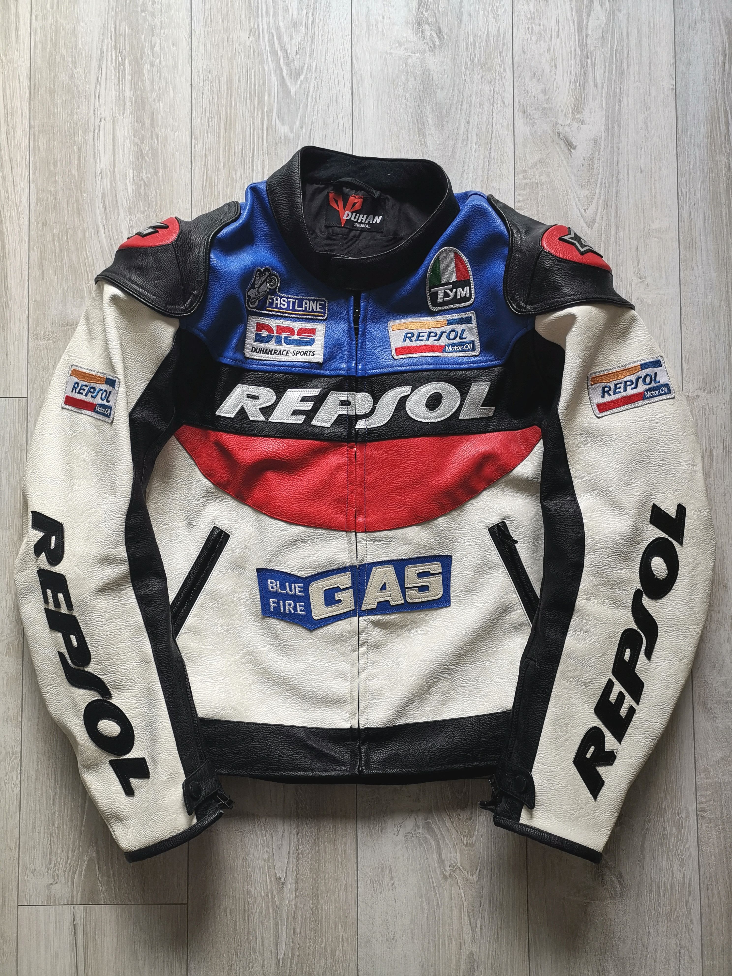 Image of Vintage Honda Repsol Racing Leather Jacket, Men's (Size XL)