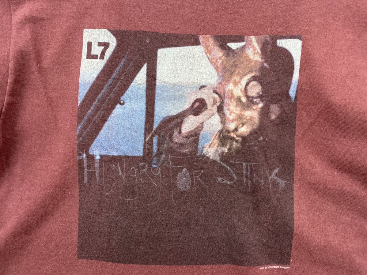 Band Tees vintage 1994 L7 hungry for stick album grunge rock t-shirts Size US L / EU 52-54 / 3 - 3 Thumbnail