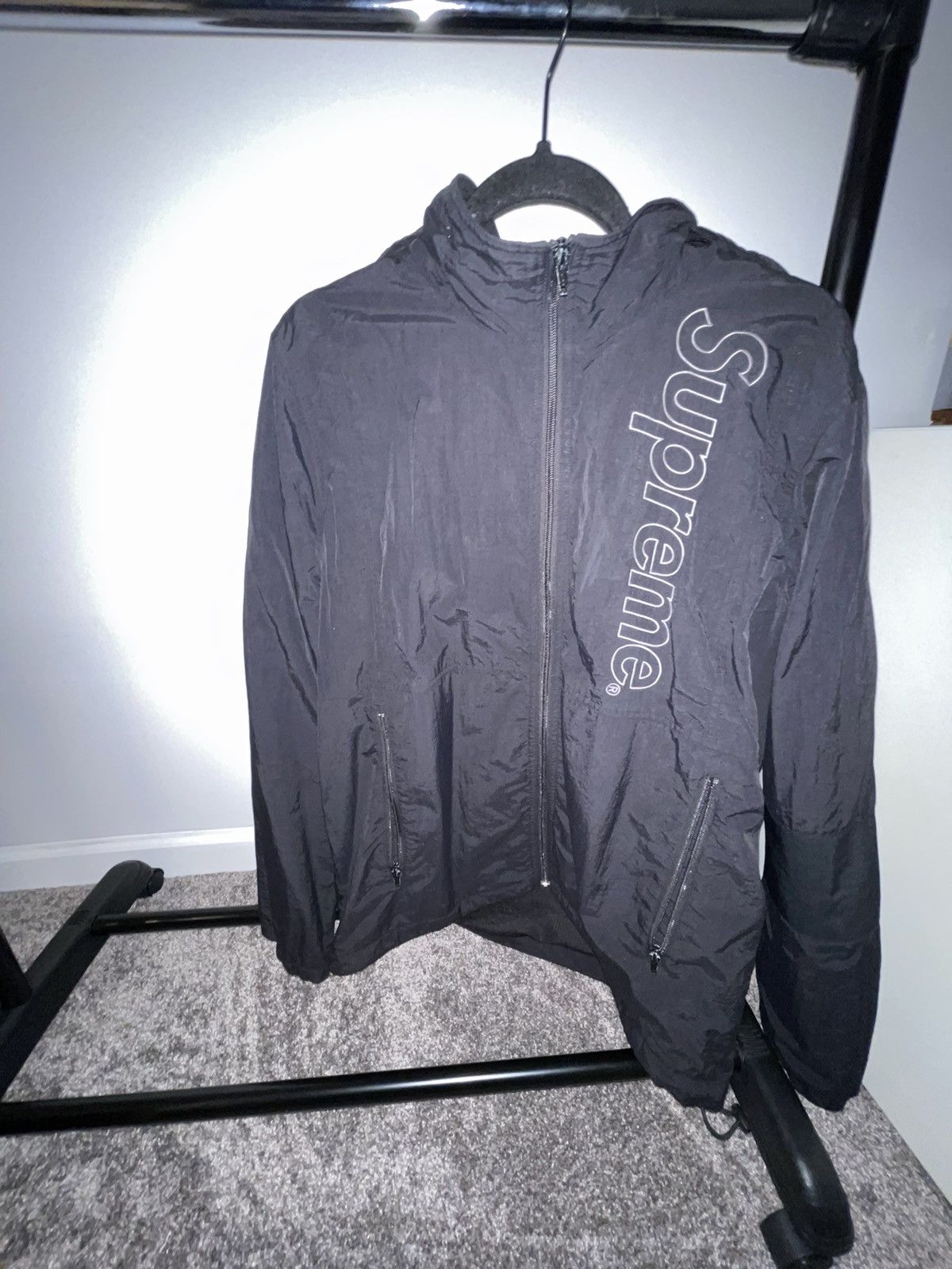 Supreme Supreme Nylon Windbreaker SS16 Black sz L | Grailed