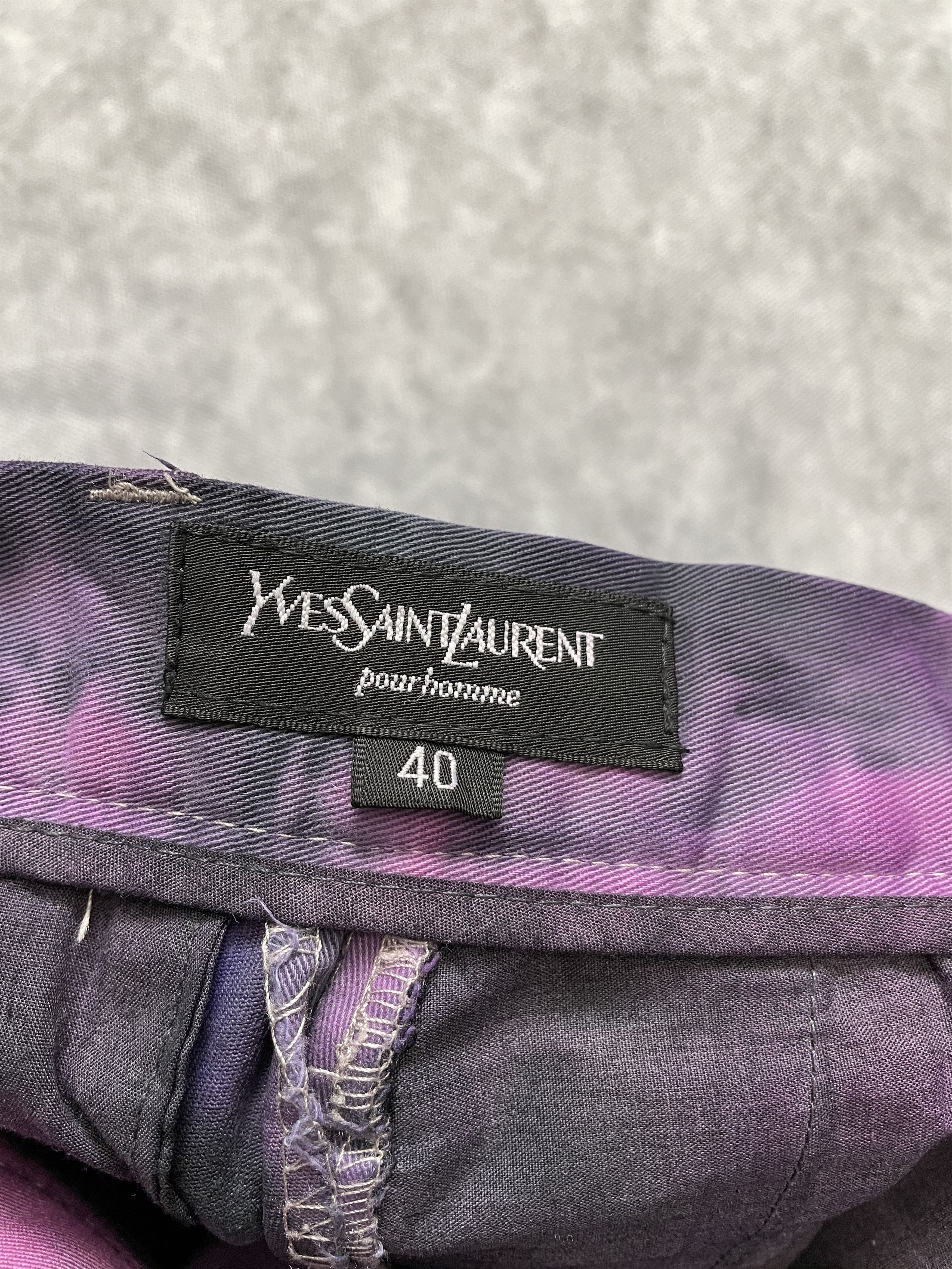 Yves Saint Laurent Yves Saint Laurent chinos cotton tie dye multicolour Size US 30 / EU 46 - 9 Thumbnail