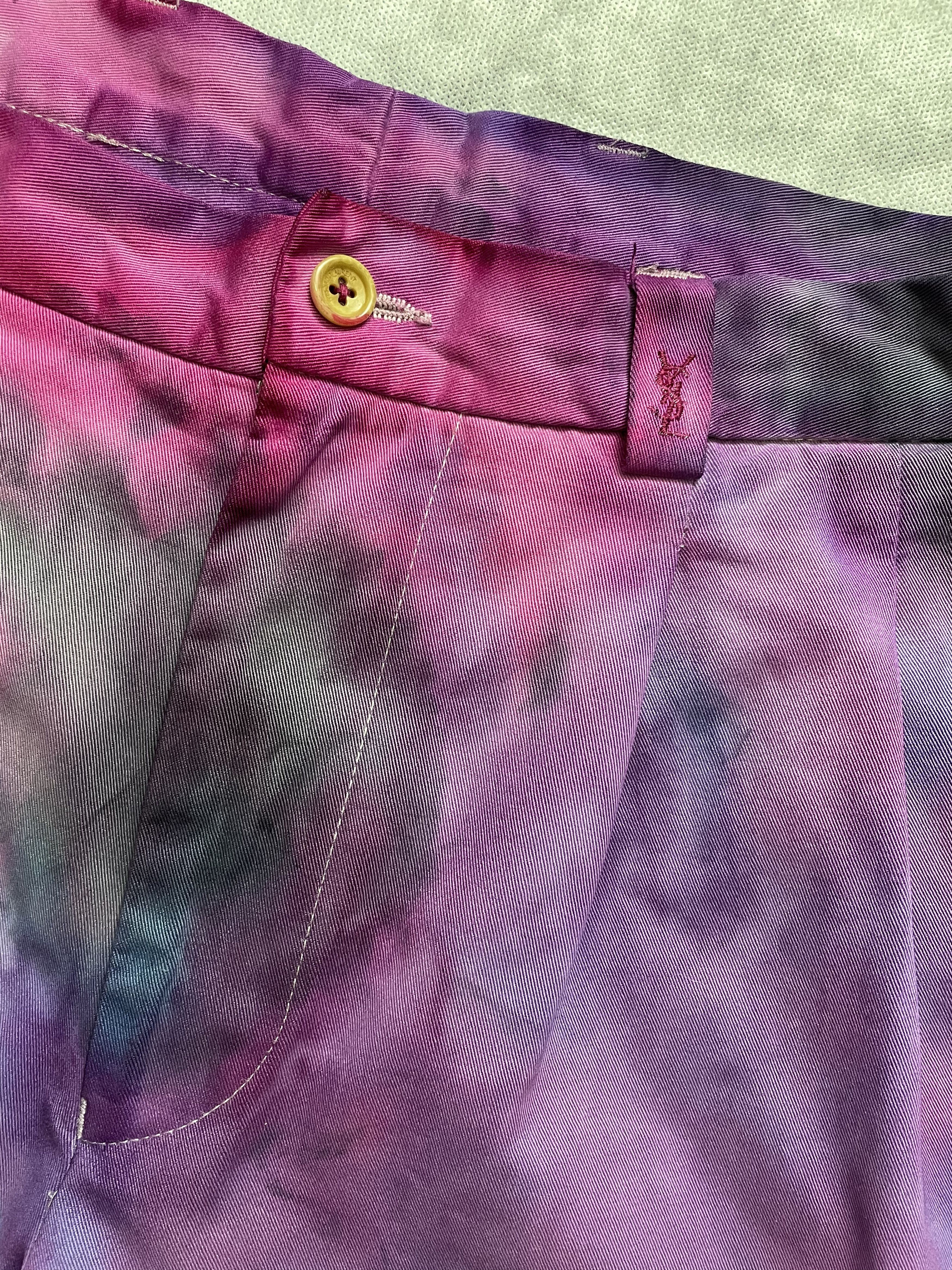Yves Saint Laurent Yves Saint Laurent chinos cotton tie dye multicolour Size US 30 / EU 46 - 8 Thumbnail
