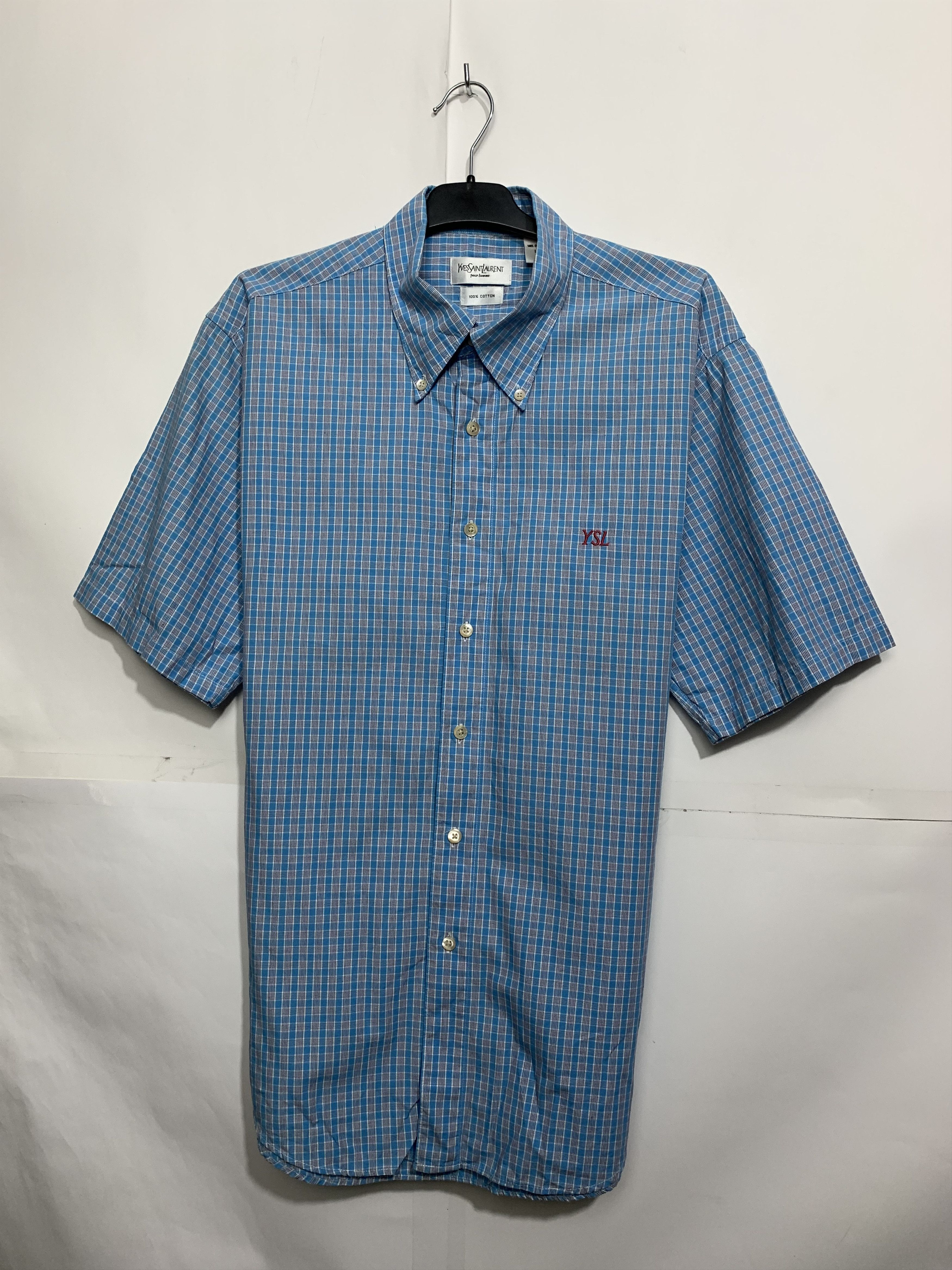 Yves Saint Laurent Yves Saint Laurent Men's Short Sleeve Size US L / EU 52-54 / 3 - 2 Thumbnail