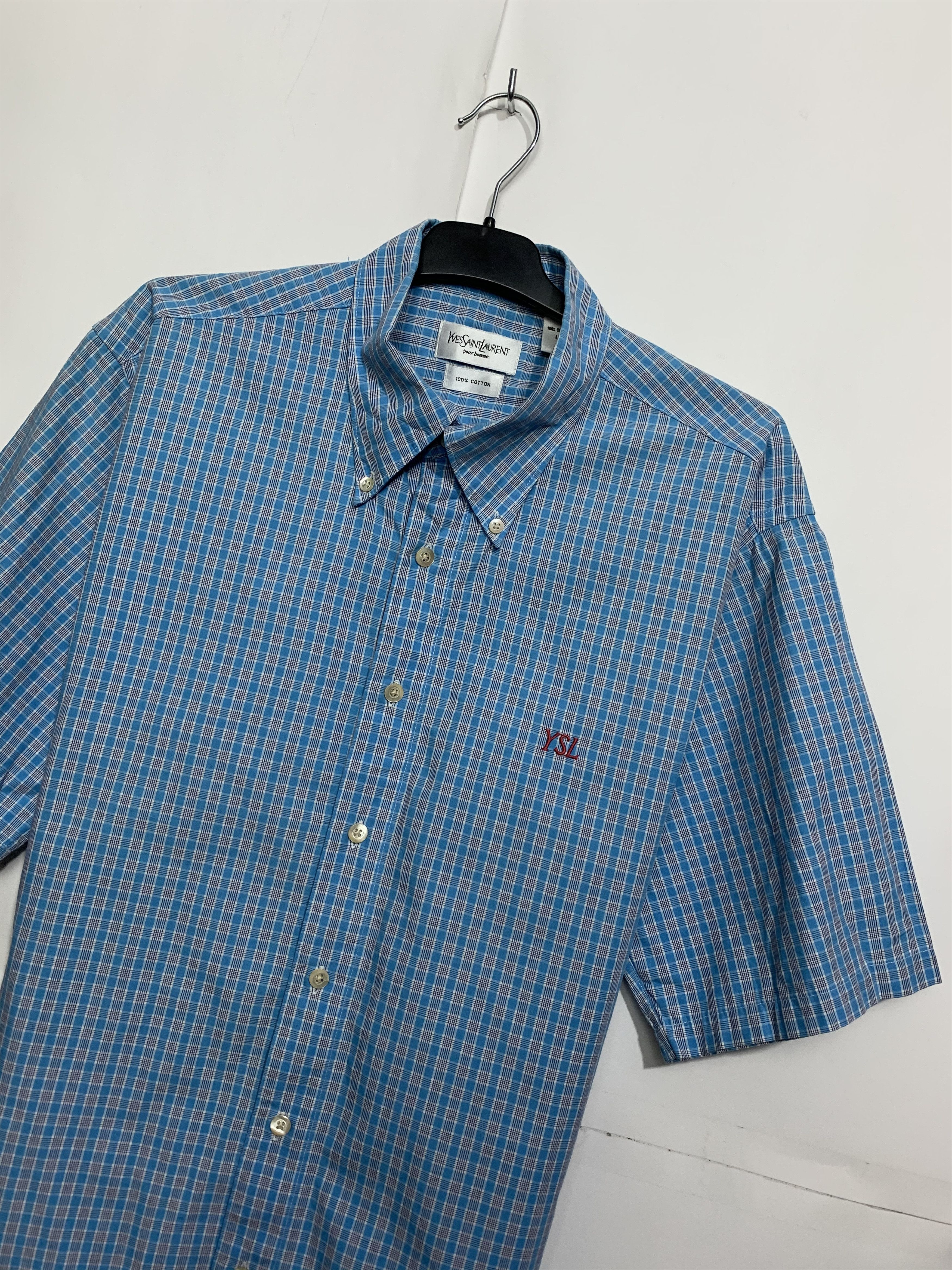 Yves Saint Laurent Yves Saint Laurent Men's Short Sleeve Size US L / EU 52-54 / 3 - 1 Thumbnail