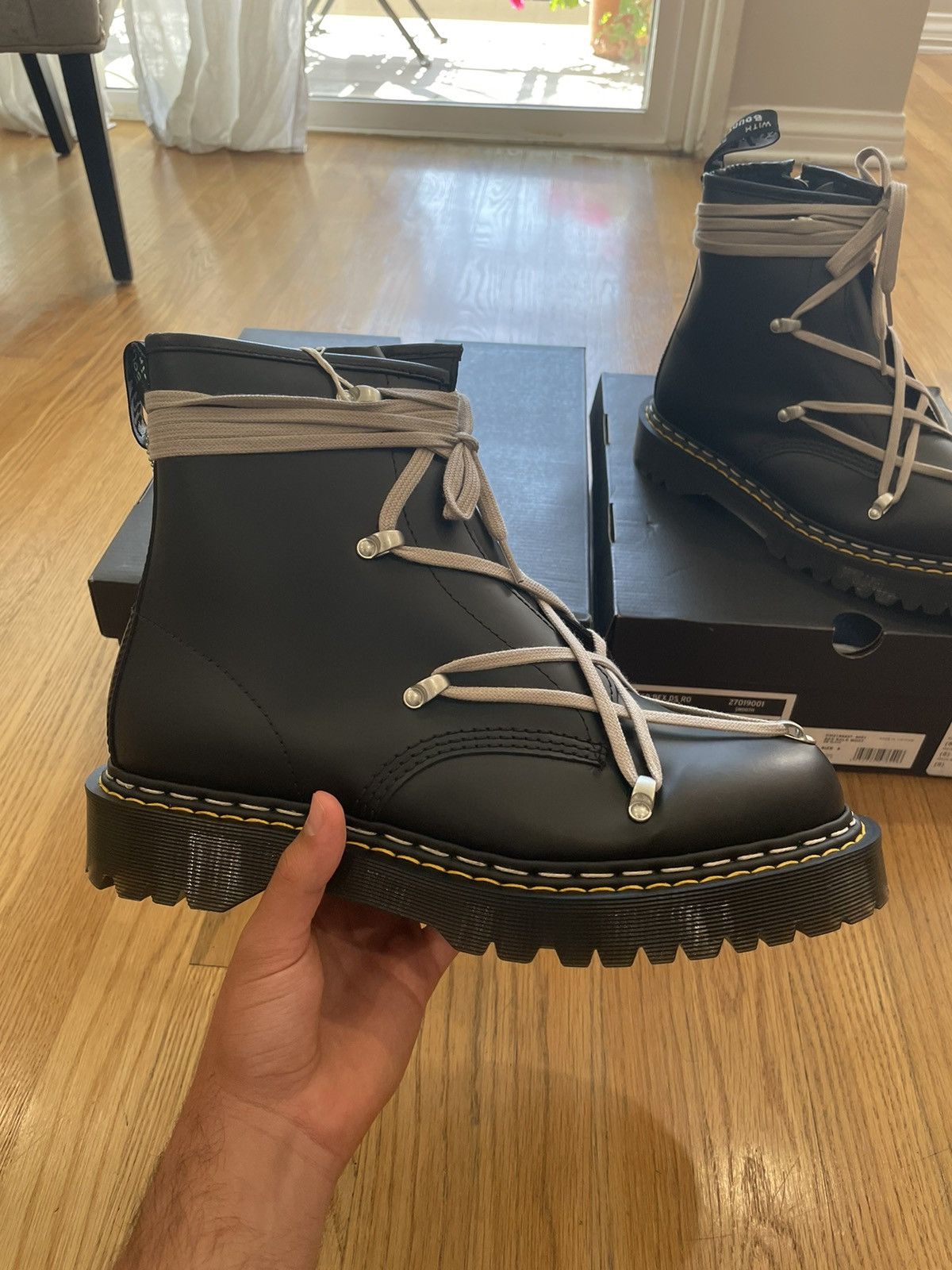 Rick Owens Rick Owens X Doc Martens Leather Lace Boot Grailed